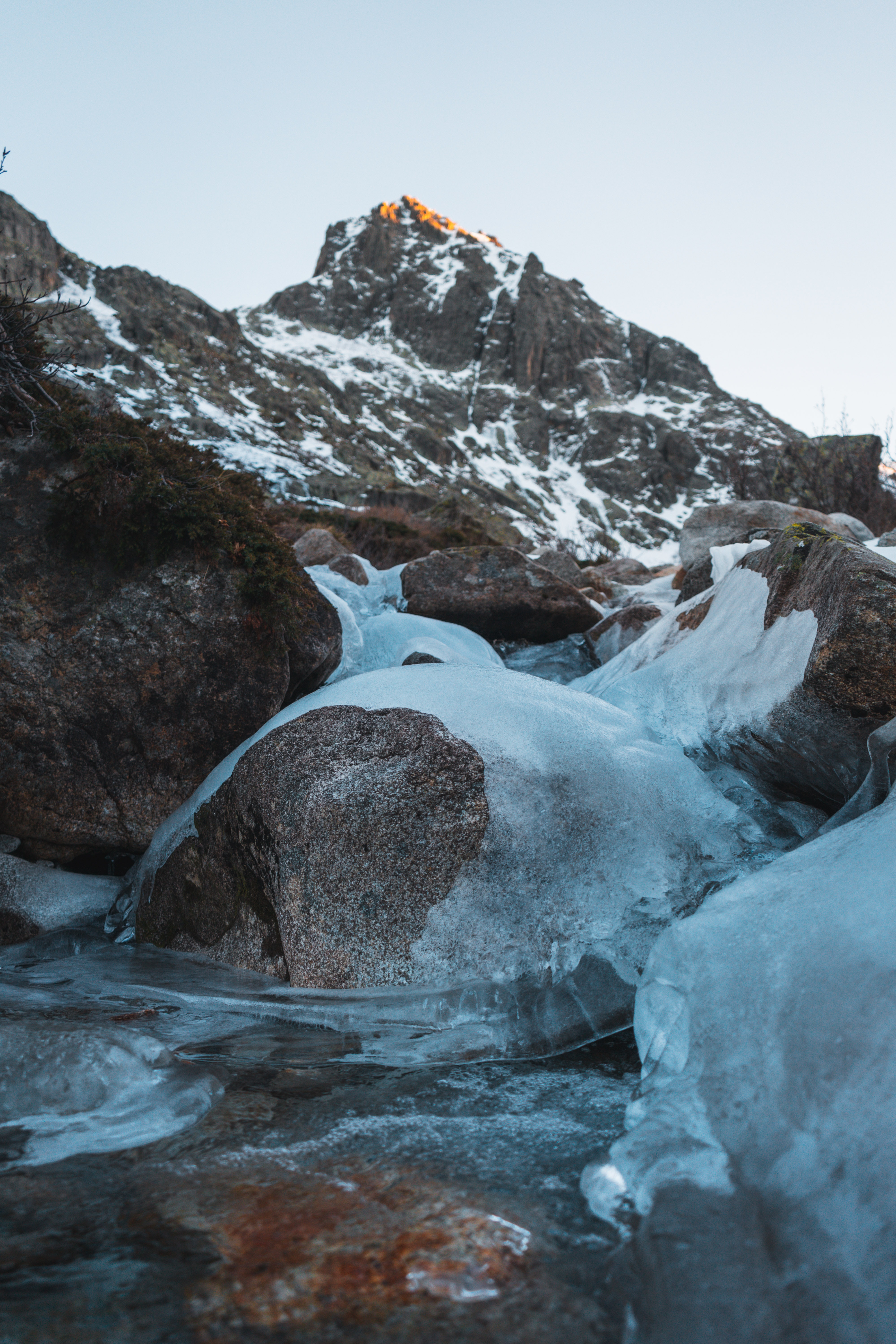 PCデスクトップに自然, ストーンズ, 山, 霜, 冬, 氷画像を無料でダウンロード