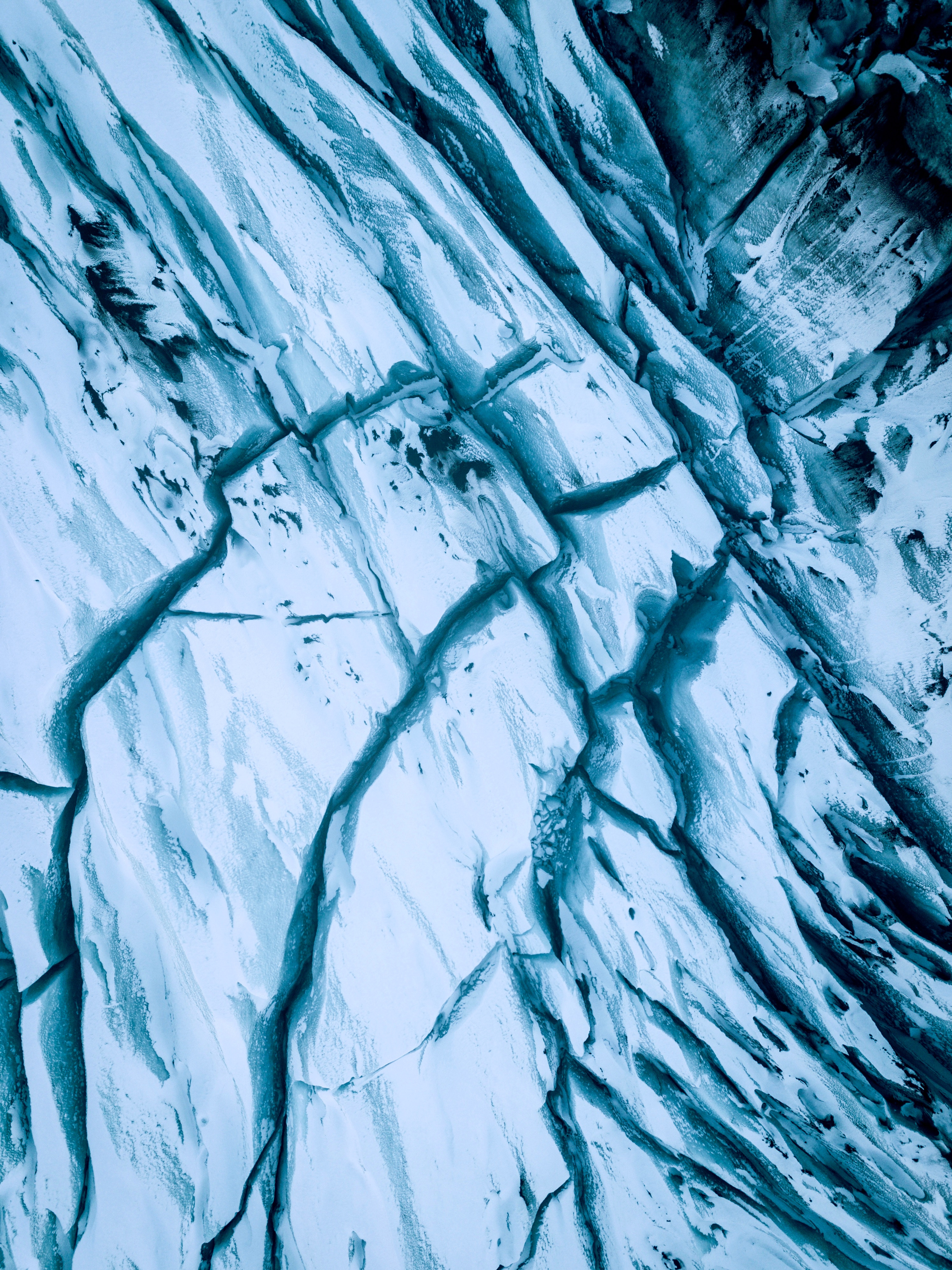 Wallpaper Full HD snow, nature, ice, glacier, cracks, crack