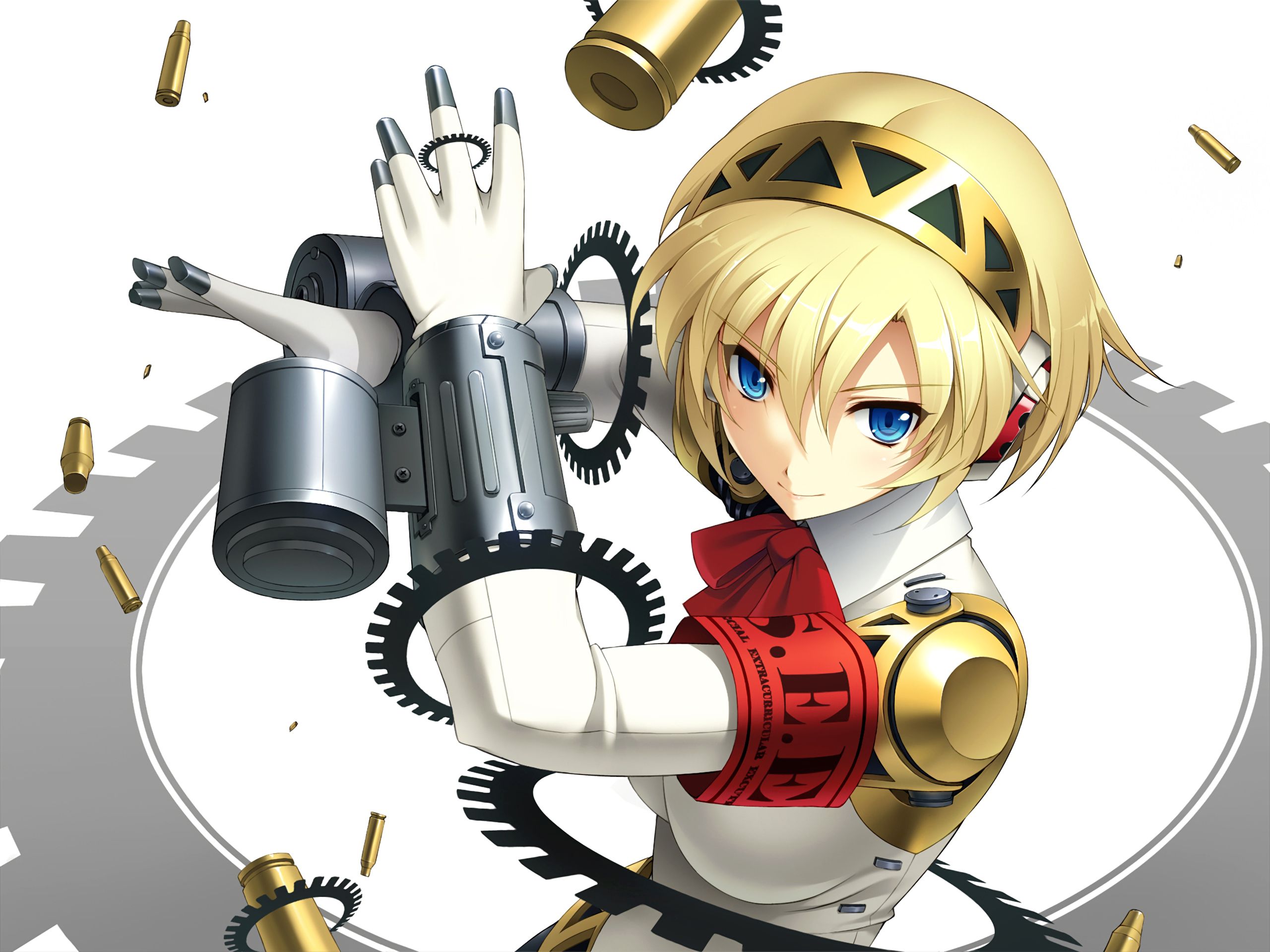 Free download wallpaper Blonde, Blue Eyes, Video Game, Short Hair, Persona 3, Persona, Aigis (Persona) on your PC desktop