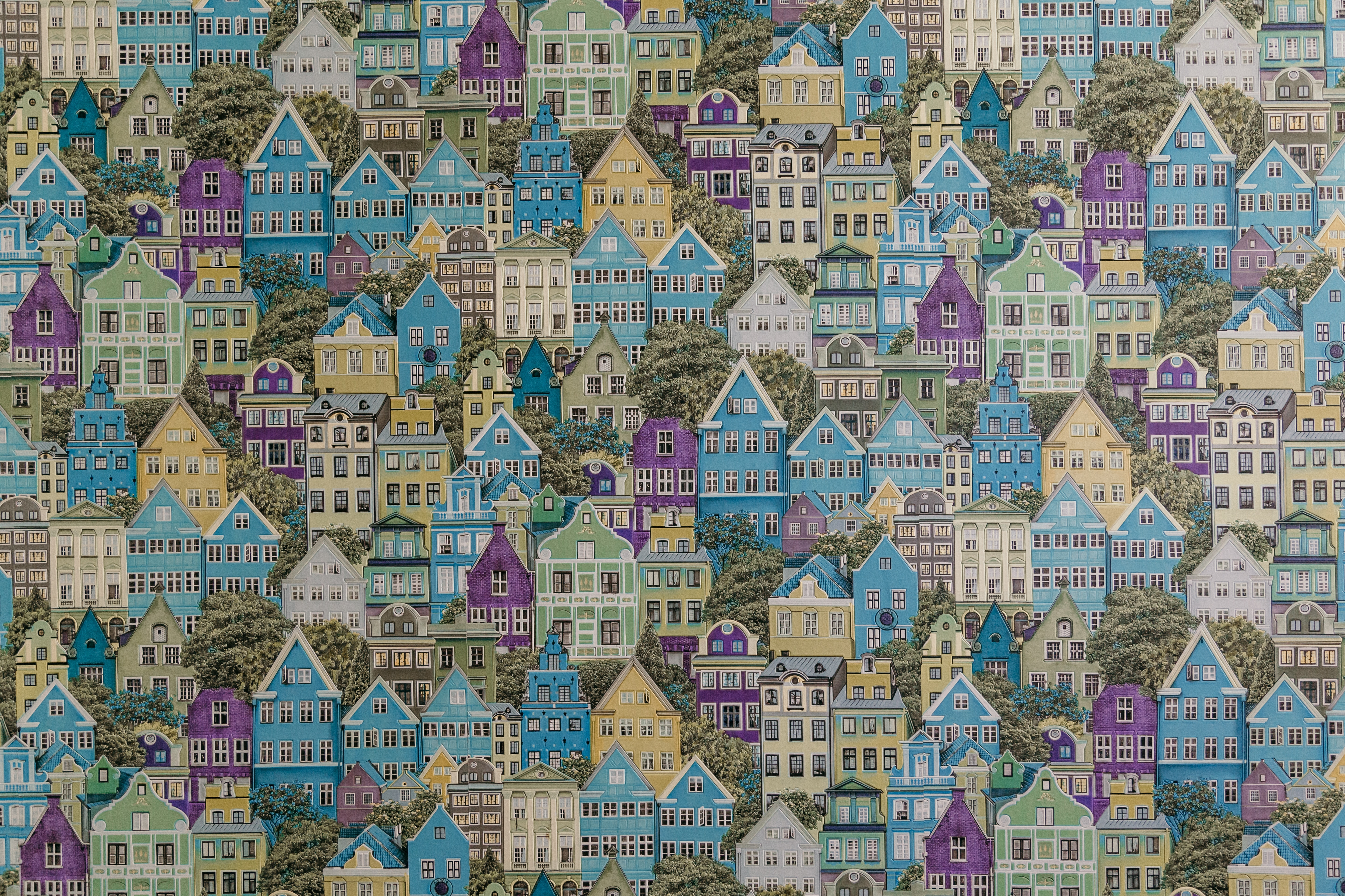 pattern, textures, city, building, texture Panoramic Wallpaper
