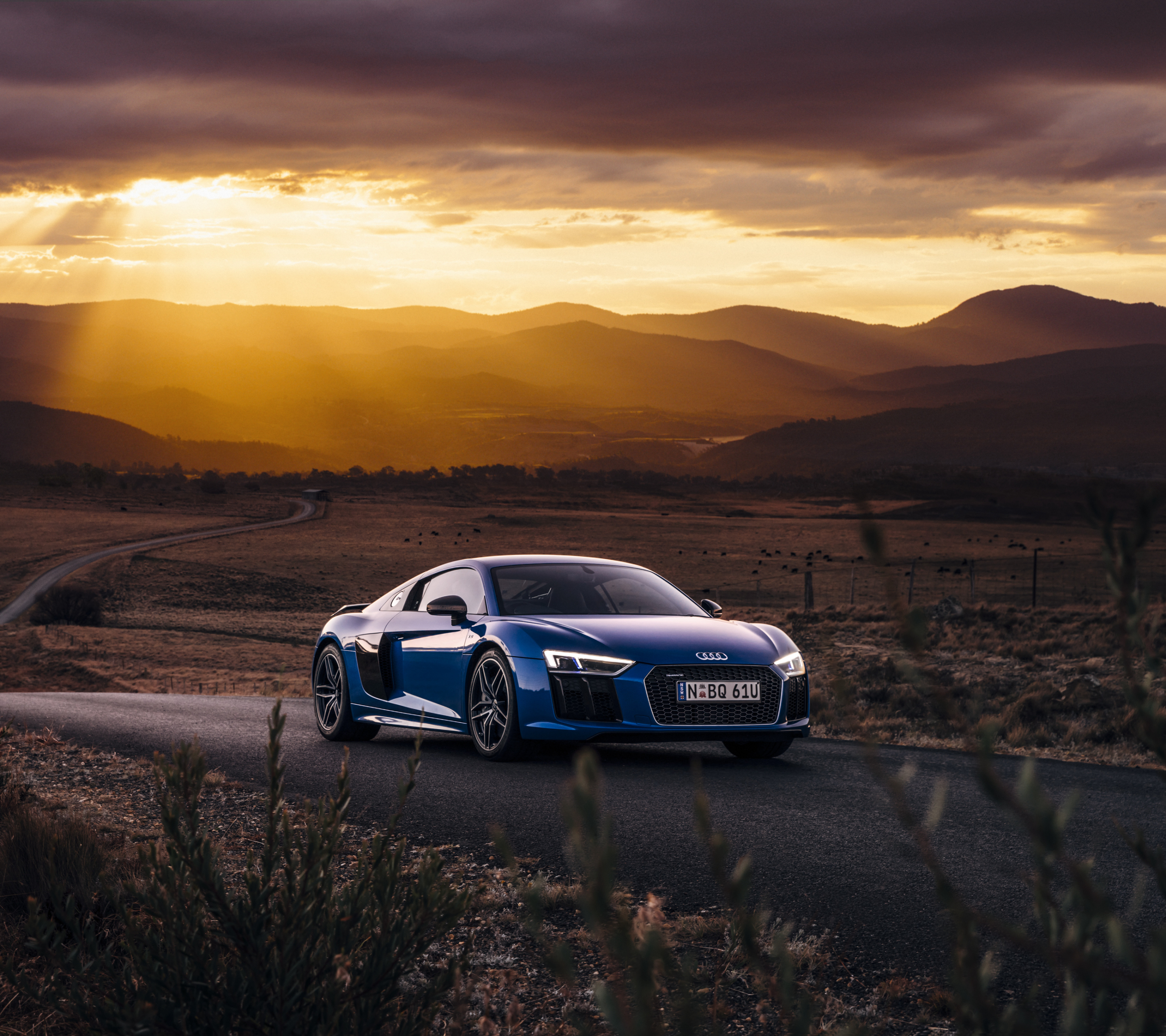 Descarga gratuita de fondo de pantalla para móvil de Audi, Coche, Superdeportivo, Audi R8, Carretera, Vehículo, Vehículos, La Carretera, Audi R8 V10.