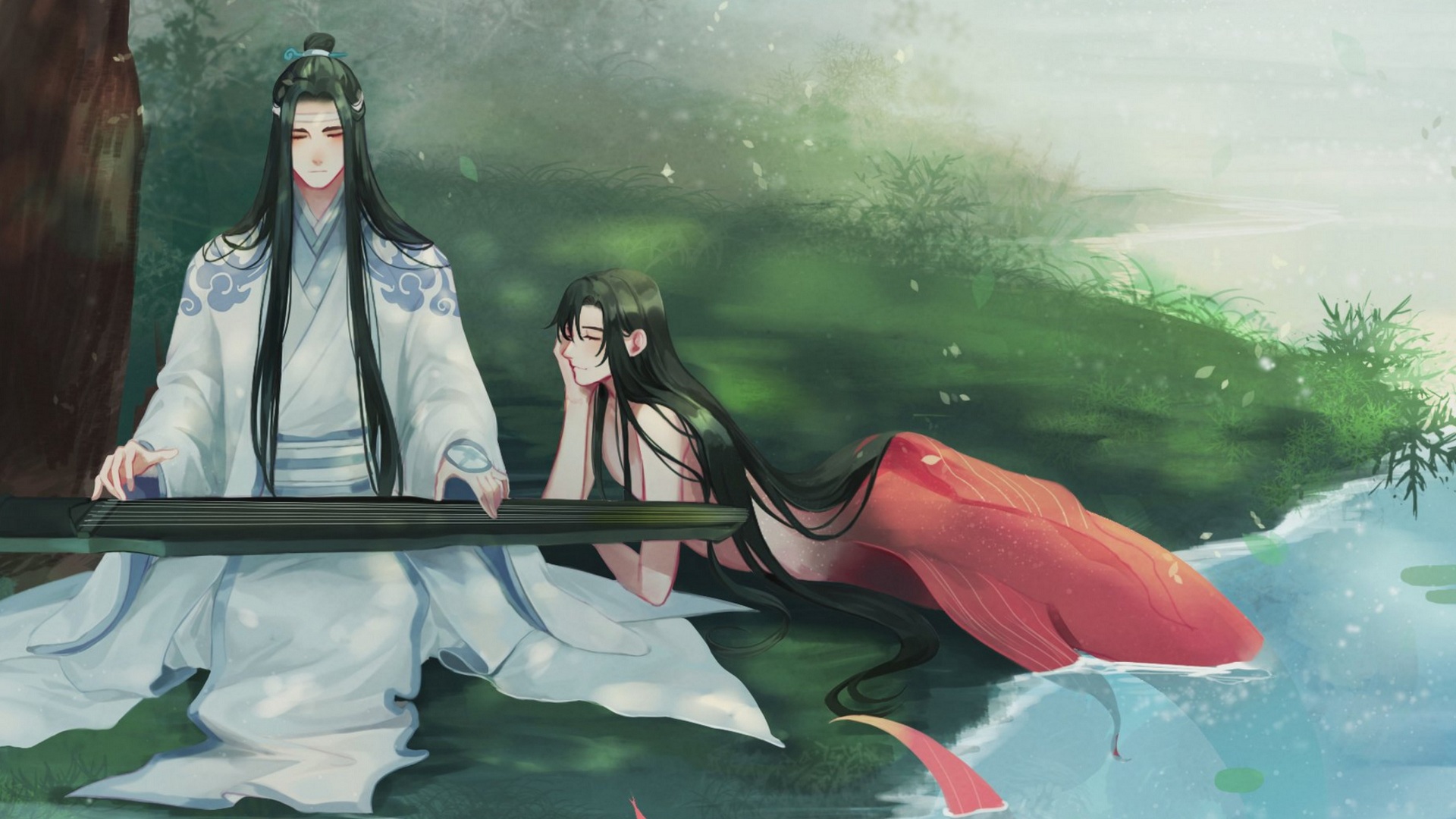 Laden Sie das Animes, Lanzhan, Wei Yin, Lan Wangji, Wei Wuxian, Mo Dao Zu Shi-Bild kostenlos auf Ihren PC-Desktop herunter