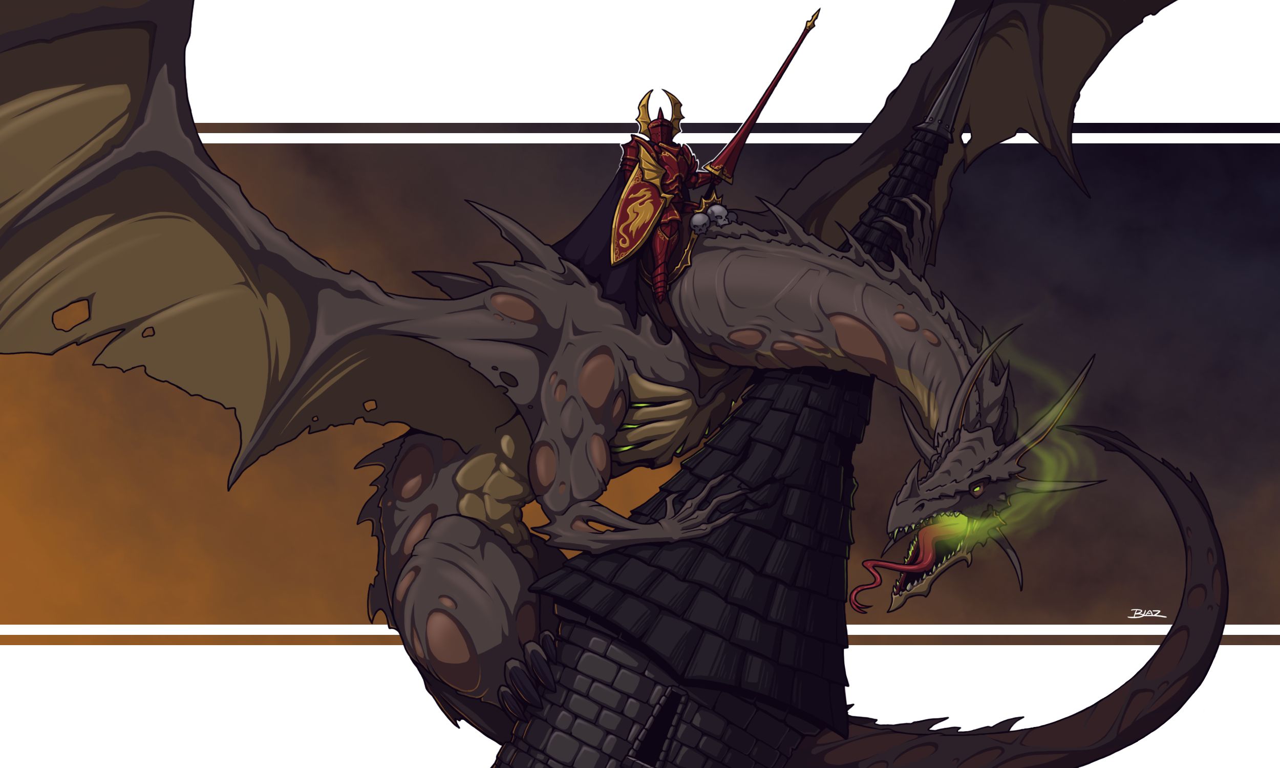 Download mobile wallpaper Fantasy, Dragon, Warrior, Knight, Armor for free.