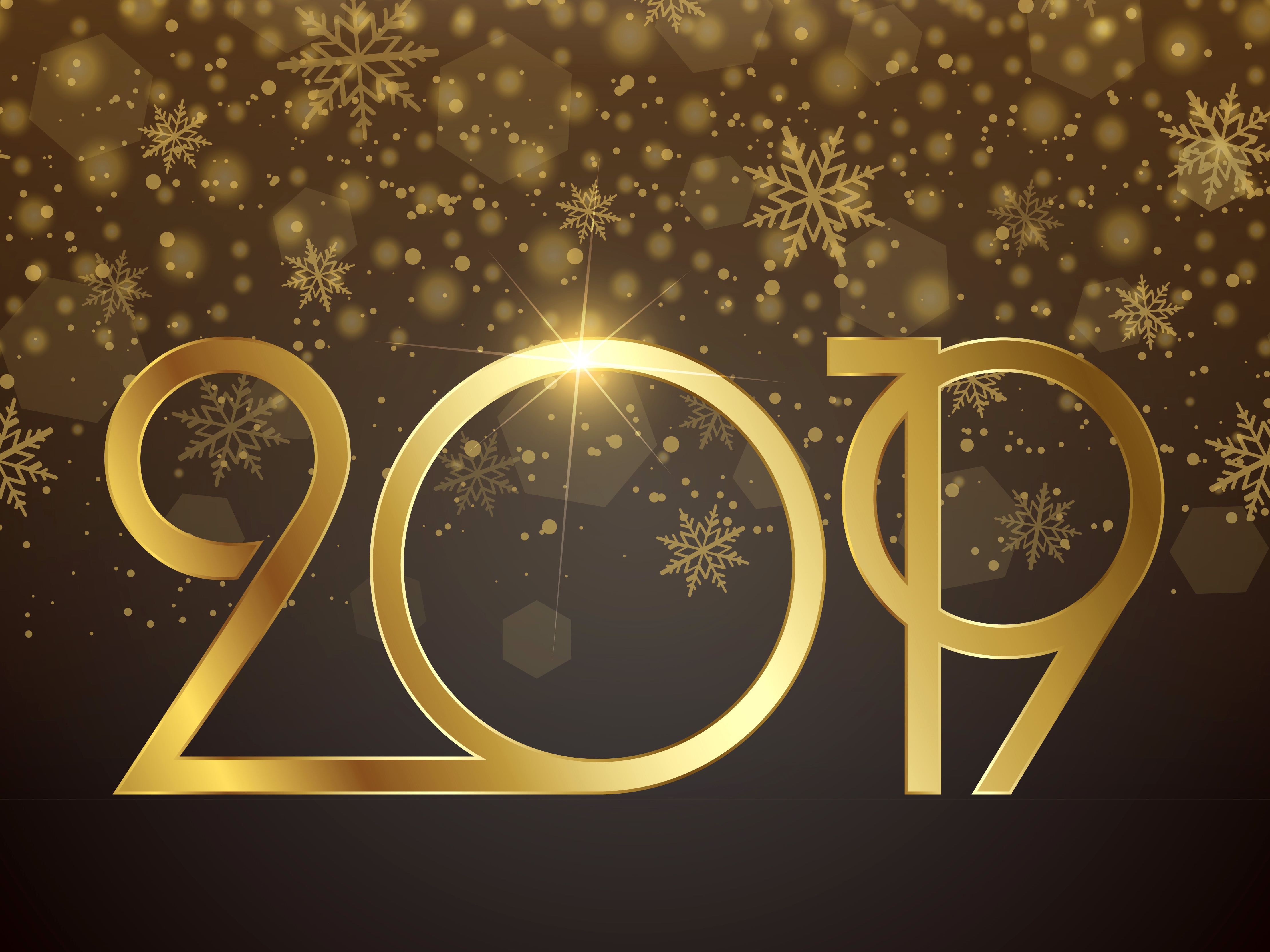 Laden Sie das Feiertage, Schnee, Neujahr 2019-Bild kostenlos auf Ihren PC-Desktop herunter