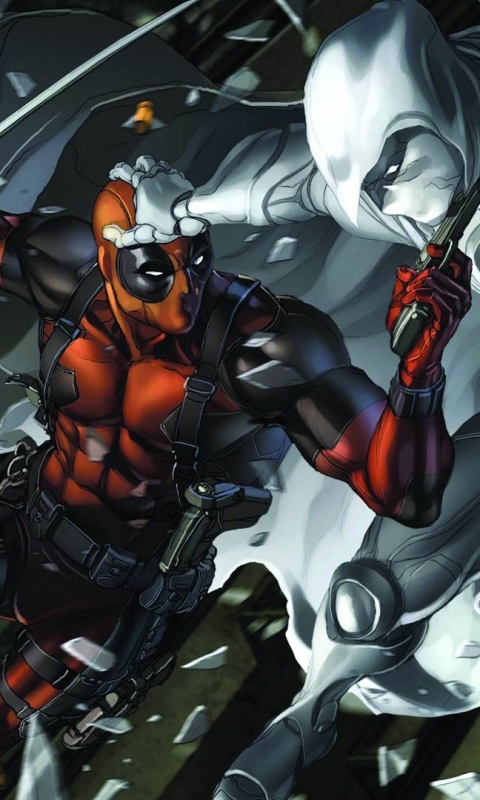 Baixar papel de parede para celular de Deadpool, História Em Quadrinhos, Mercenário Com Boca, Cavaleiro Da Lua gratuito.
