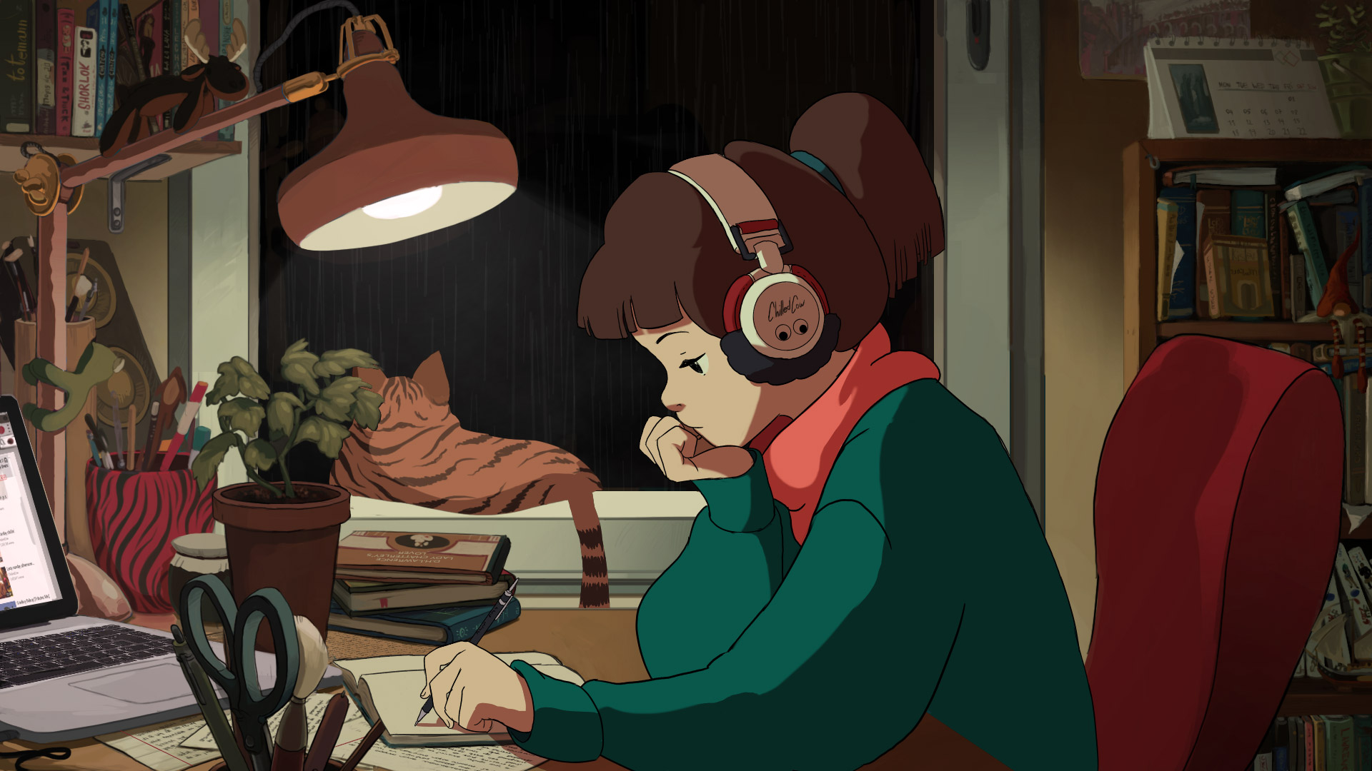 Free download wallpaper Anime, Headphones, Original on your PC desktop