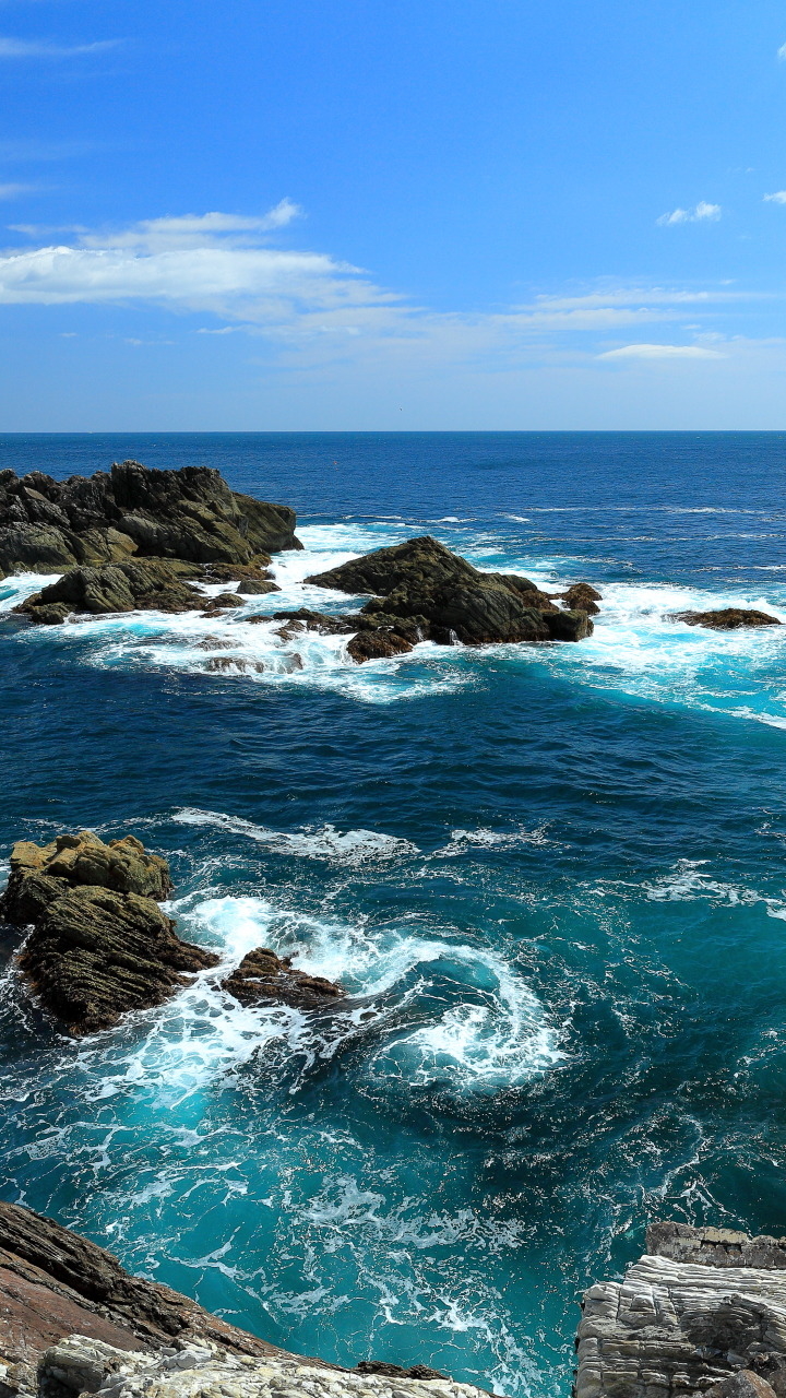 Descarga gratuita de fondo de pantalla para móvil de Mar, Horizonte, Océano, Tierra, Tierra/naturaleza.