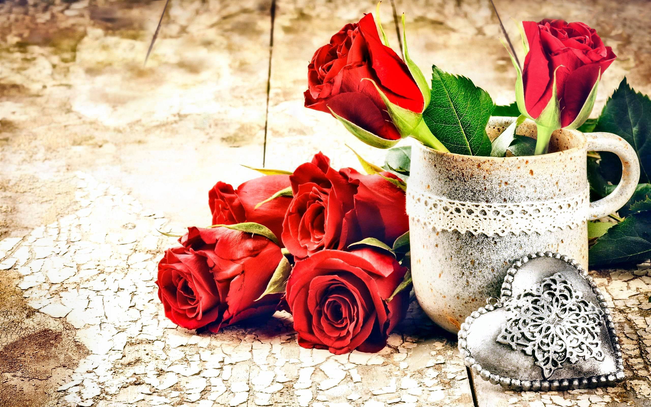 PCデスクトップに薔薇, 花束, 花弁, バレンタイン・デー, ホリデー画像を無料でダウンロード