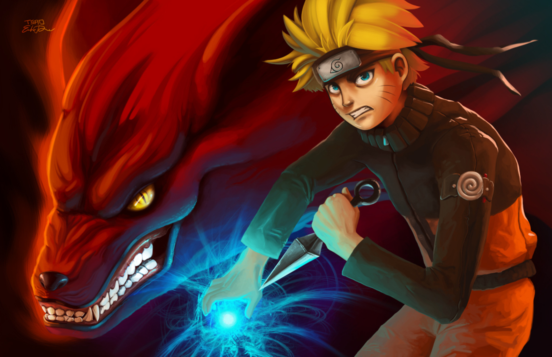 Laden Sie das Naruto, Animes, Naruto Uzumaki, Kurama (Naruto)-Bild kostenlos auf Ihren PC-Desktop herunter