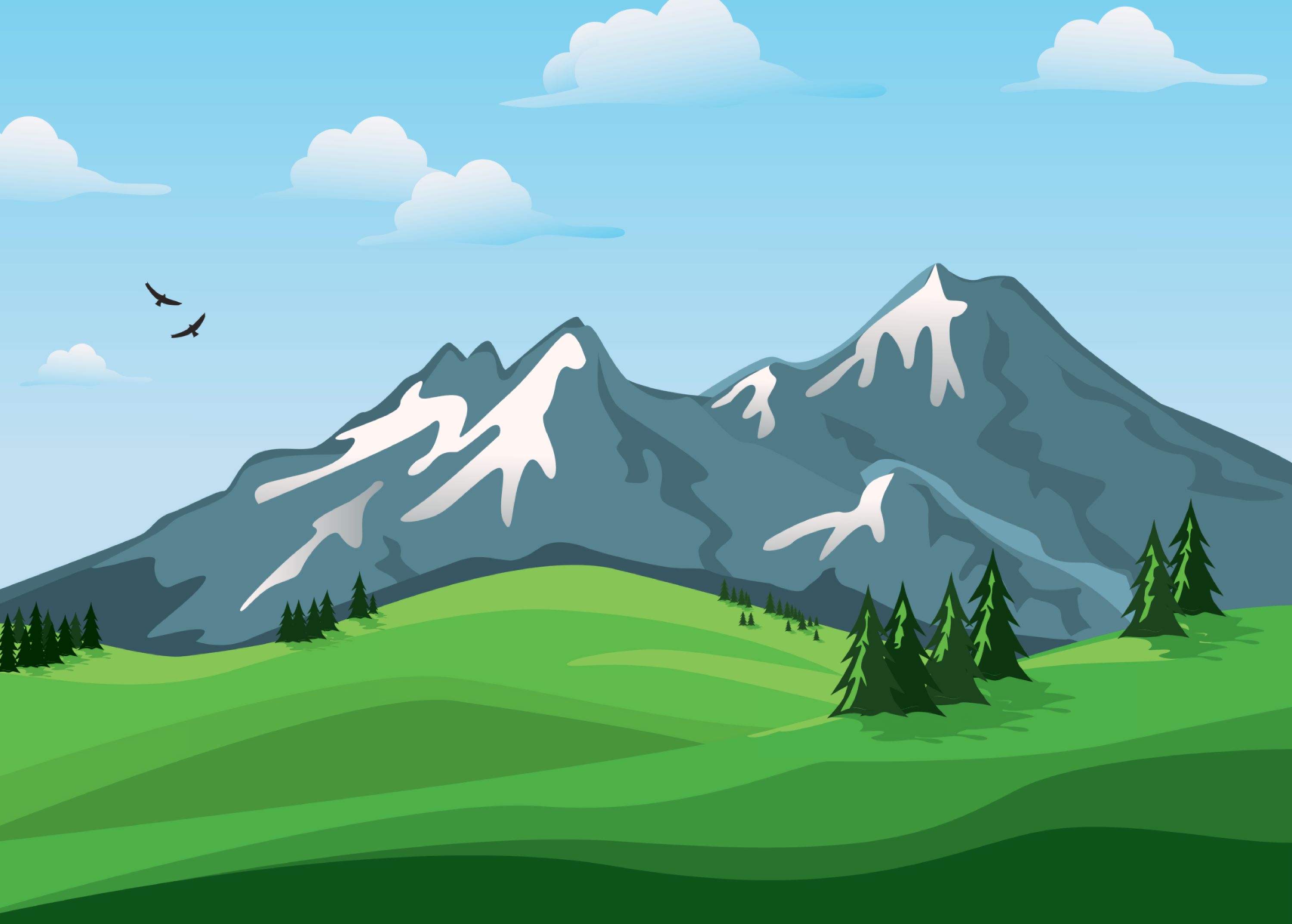 Laden Sie das Natur, Vektor, Mountains, Landschaft-Bild kostenlos auf Ihren PC-Desktop herunter