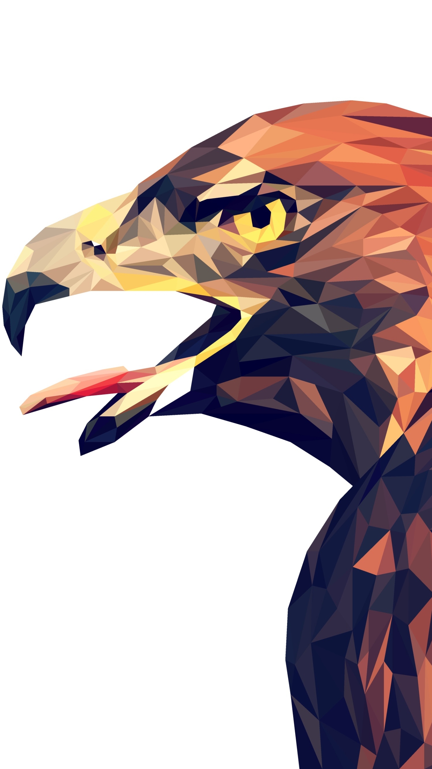 Download mobile wallpaper Abstract, Bird, Facets, Polygon, Low Poly for free.