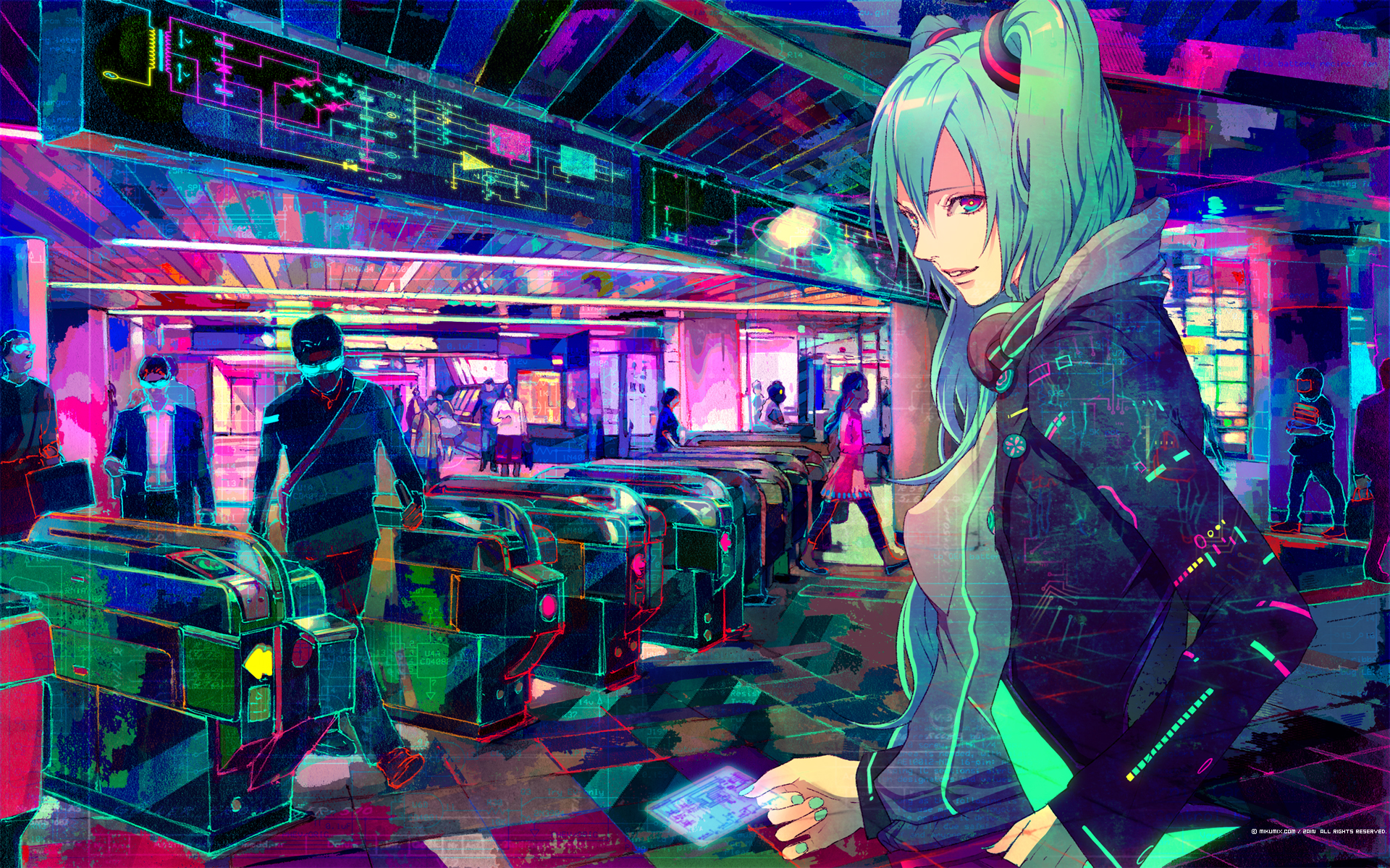 Laden Sie das Vocaloid, Hatsune Miku, Animes-Bild kostenlos auf Ihren PC-Desktop herunter