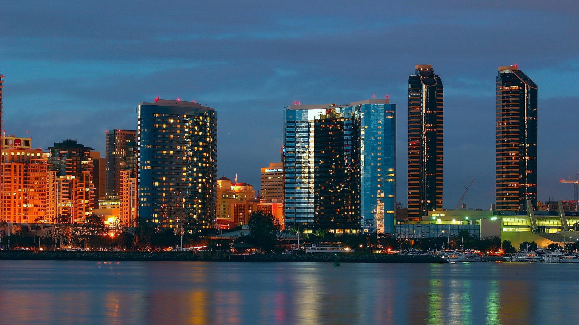 PC Wallpapers rivers, cities, skyscrapers, california, san diego