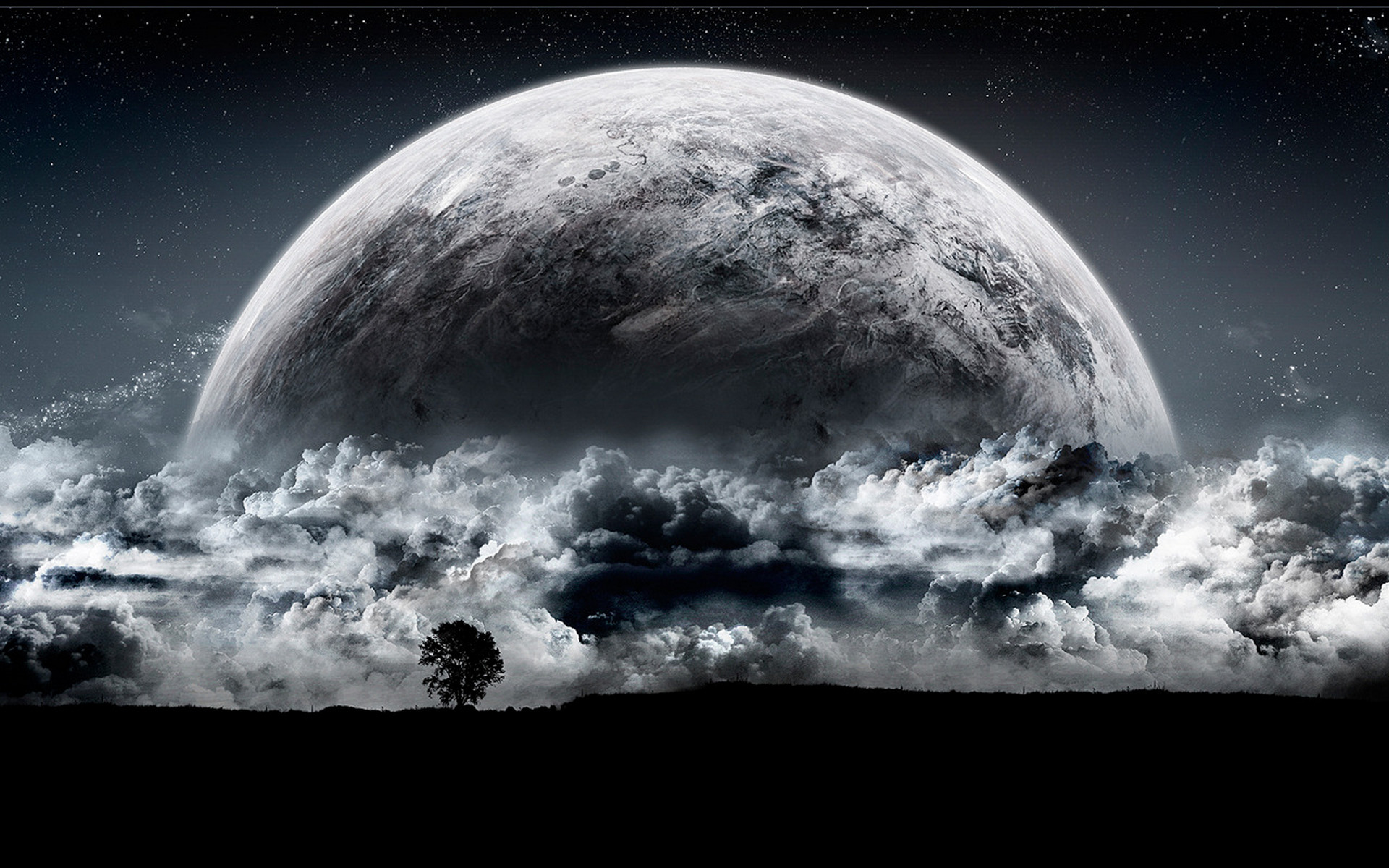 Скачать обои бесплатно Восход Планеты, Научная Фантастика картинка на рабочий стол ПК