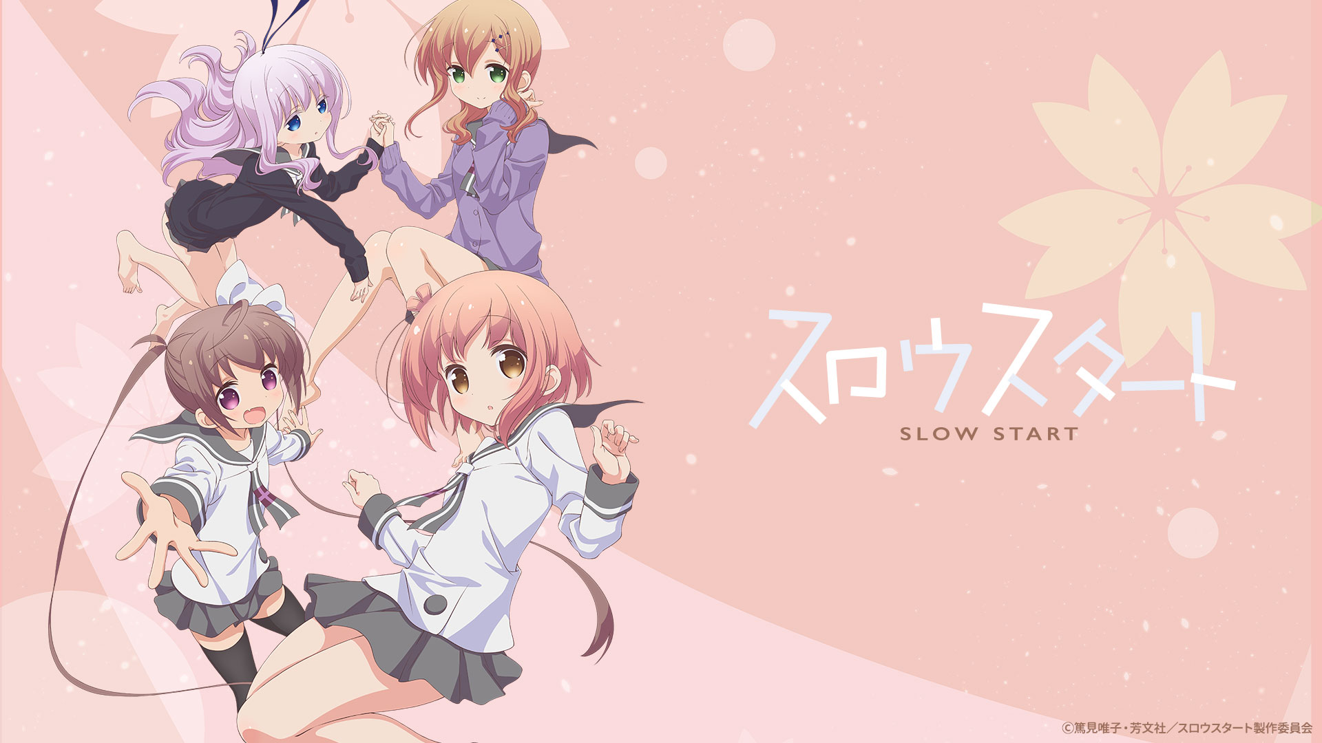 HD desktop wallpaper: Anime, Hana Ichinose, Kamuri Sengoku, Slow Start,  Eiko Tokura, Tamate Momochi download free picture #876547