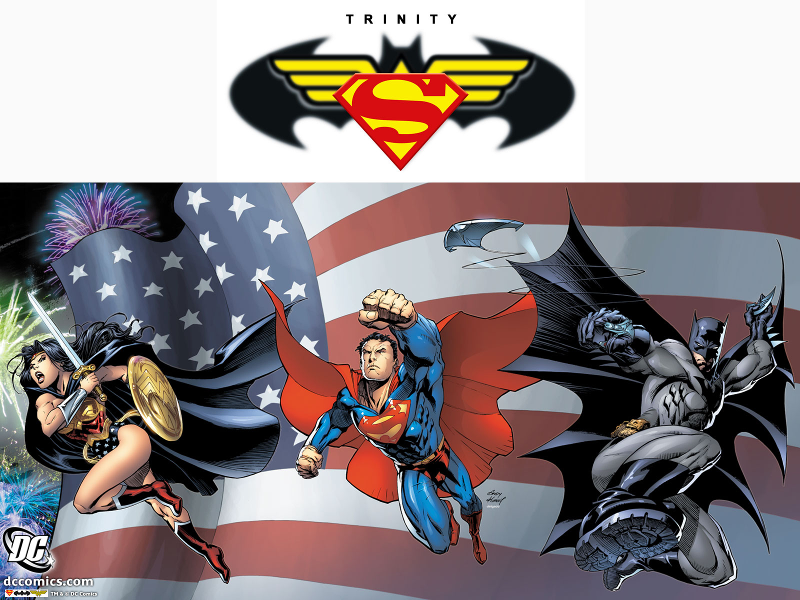 Descarga gratuita de fondo de pantalla para móvil de Superhombre, Historietas, Dc Comics, Hombre Murciélago, La Mujer Maravilla, Trinidad.