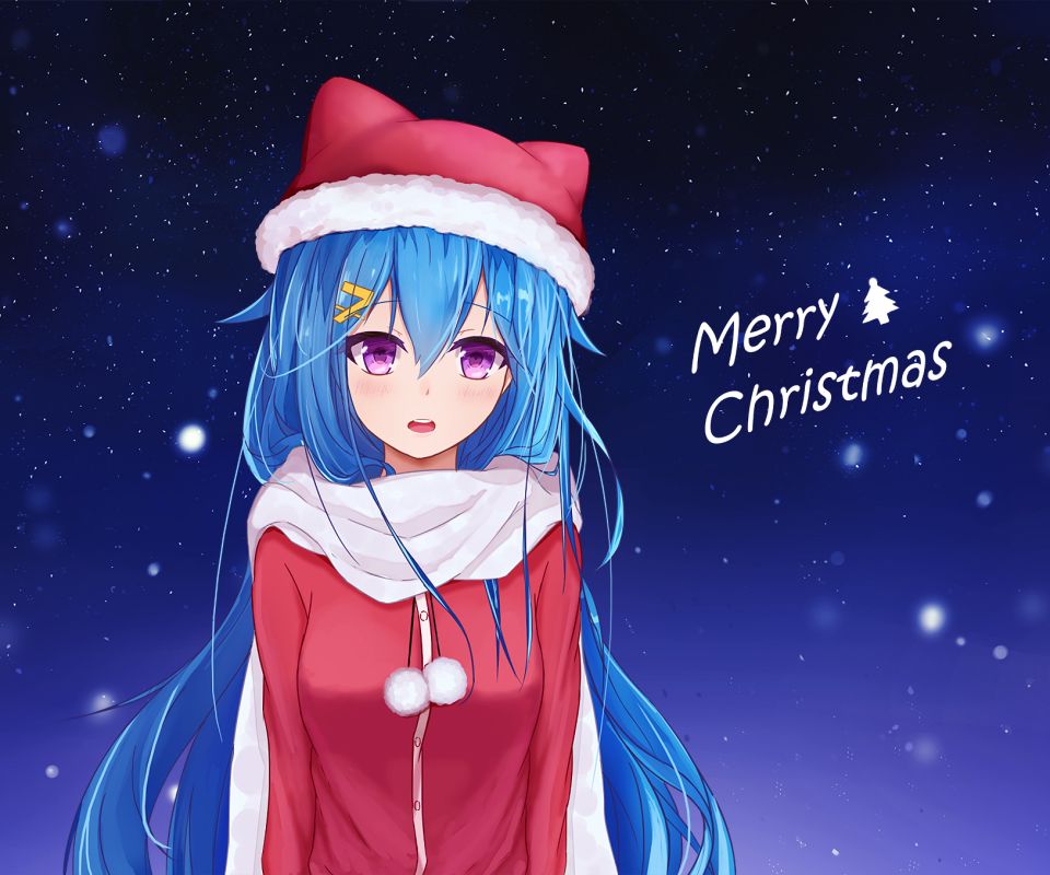 Laden Sie das Weihnachten, Animes-Bild kostenlos auf Ihren PC-Desktop herunter