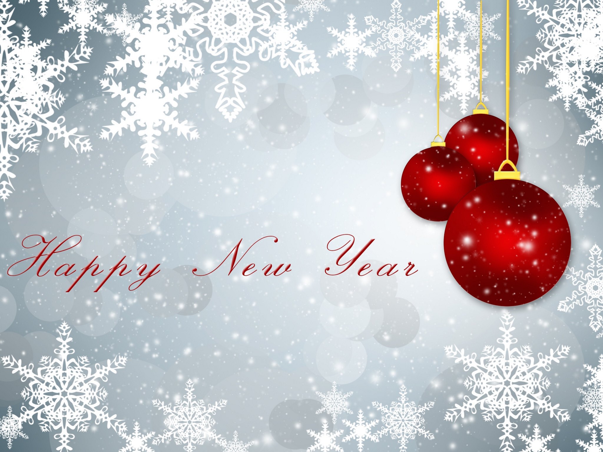 Free download wallpaper New Year, Holiday, Snowflake, Christmas Ornaments on your PC desktop