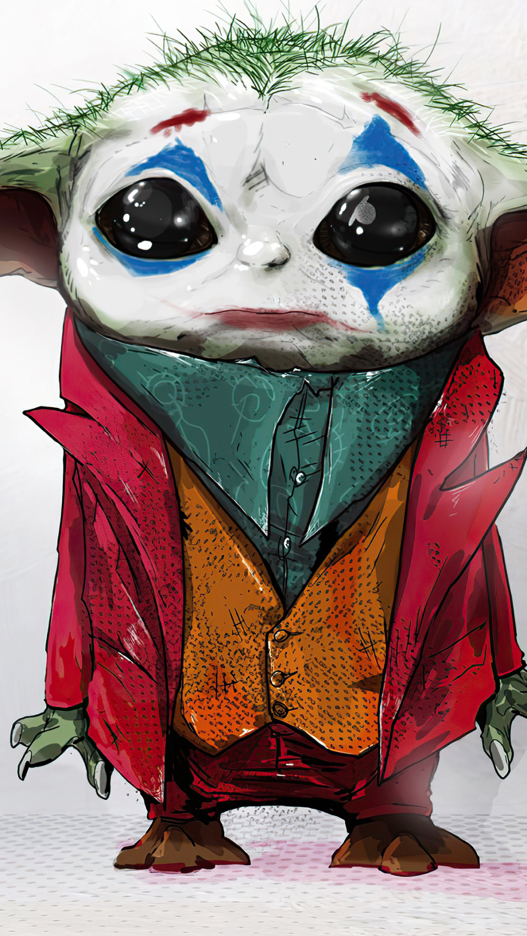 Download mobile wallpaper Joker, Crossover, Comics, Baby Yoda for free.