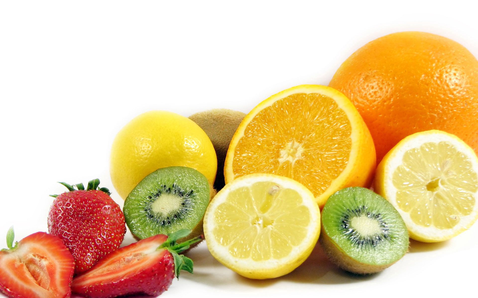 Handy-Wallpaper Erdbeere, Lebensmittel, Kiwi, Zitrone, Verwenden, Vorteil, Obst kostenlos herunterladen.