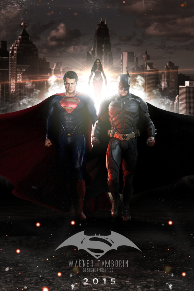 Download mobile wallpaper Batman, Superman, Movie, Wonder Woman, Batman V Superman: Dawn Of Justice for free.