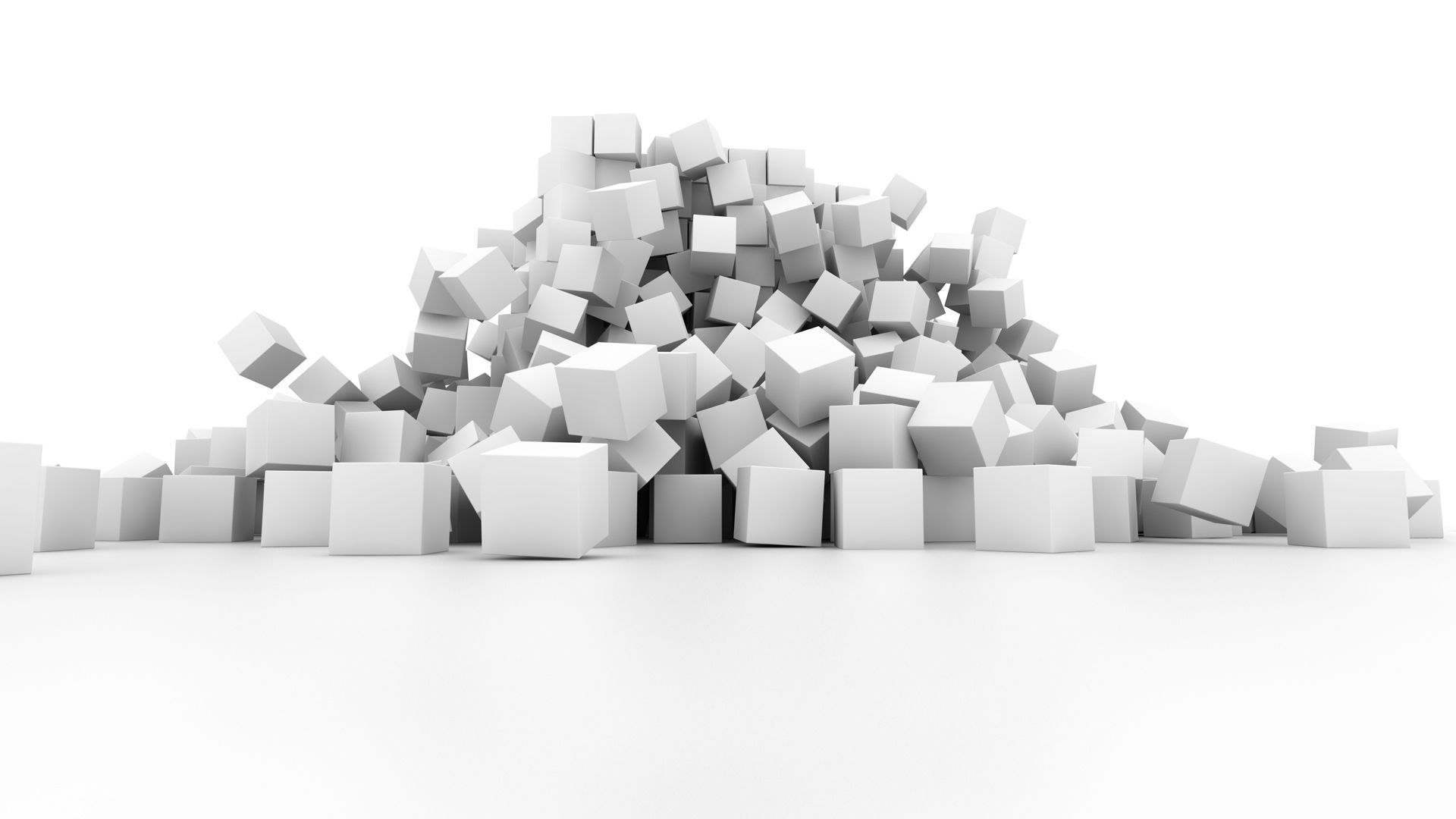 android 3d, white, form, cubes, lots of, multitude