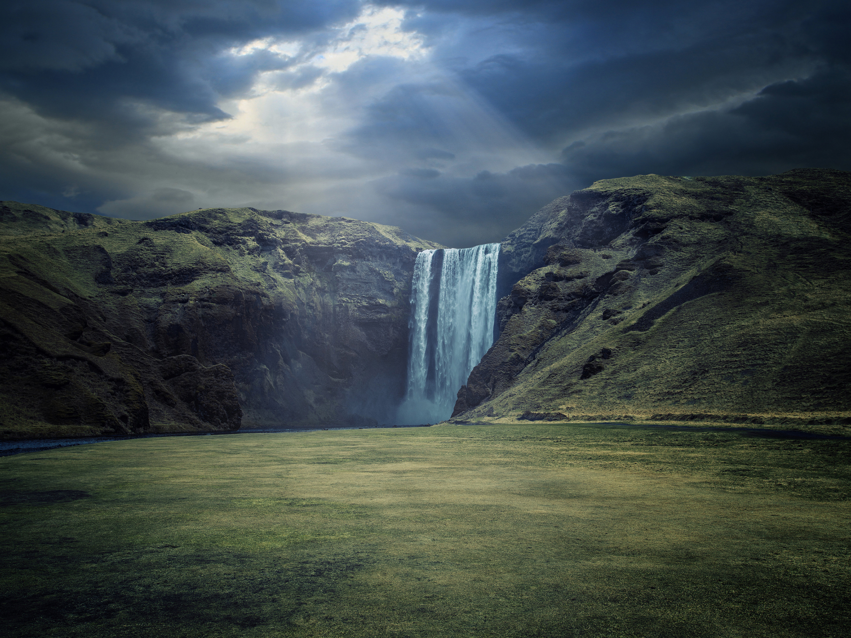 Die besten Skógafoss Wasserfall-Hintergründe für den Telefonbildschirm
