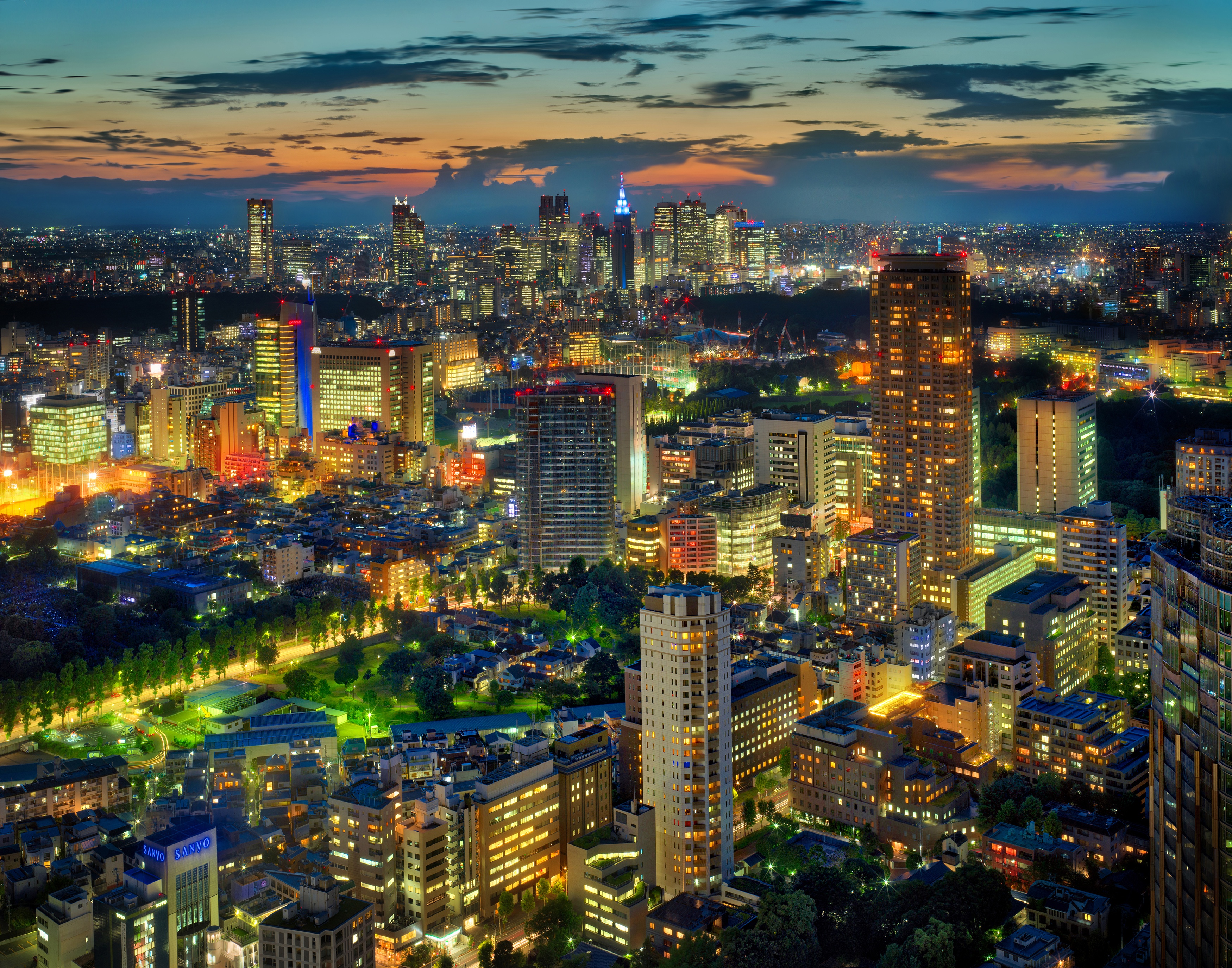 無料モバイル壁紙都市, 街, 超高層ビル, 建物, 光, 日本, 東京, 夜, マンメイド, 街並みをダウンロードします。