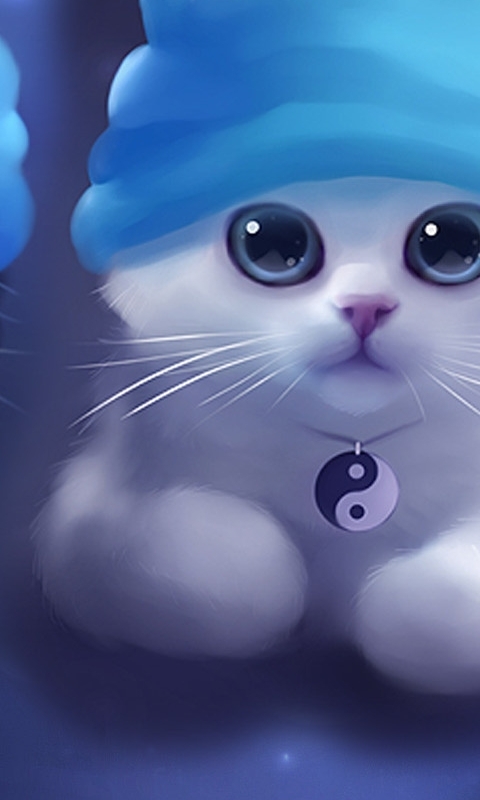 Download mobile wallpaper Cat, Kitten, Animal, Artistic, Cute, Oriental for free.