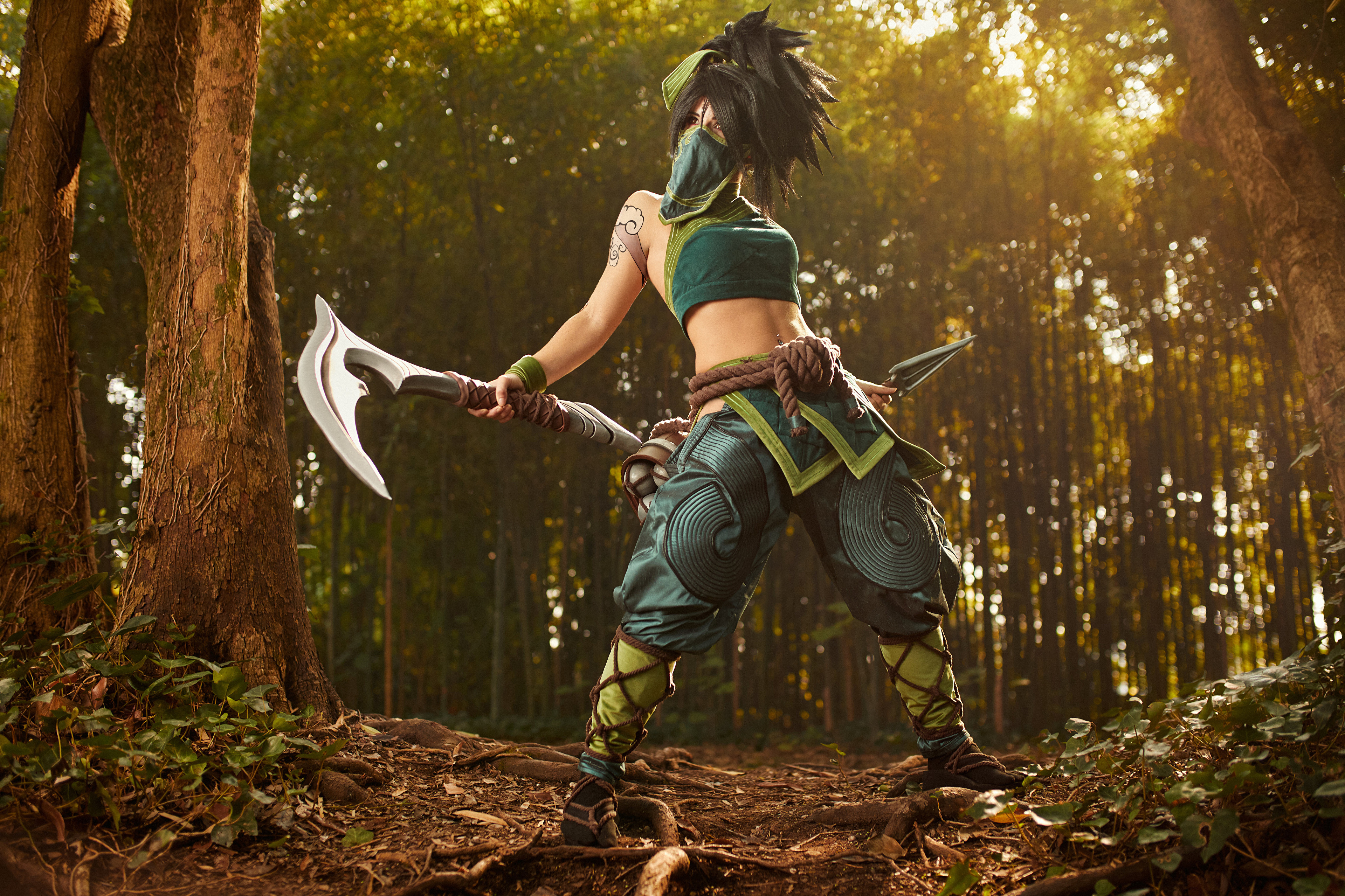 Download mobile wallpaper League Of Legends, Women, Black Hair, Cosplay, Akali (League Of Legends) for free.