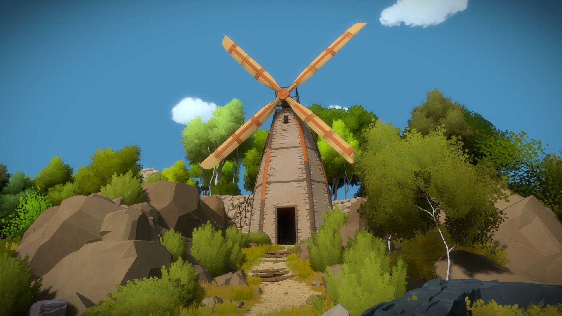 video game, the witness, windmill