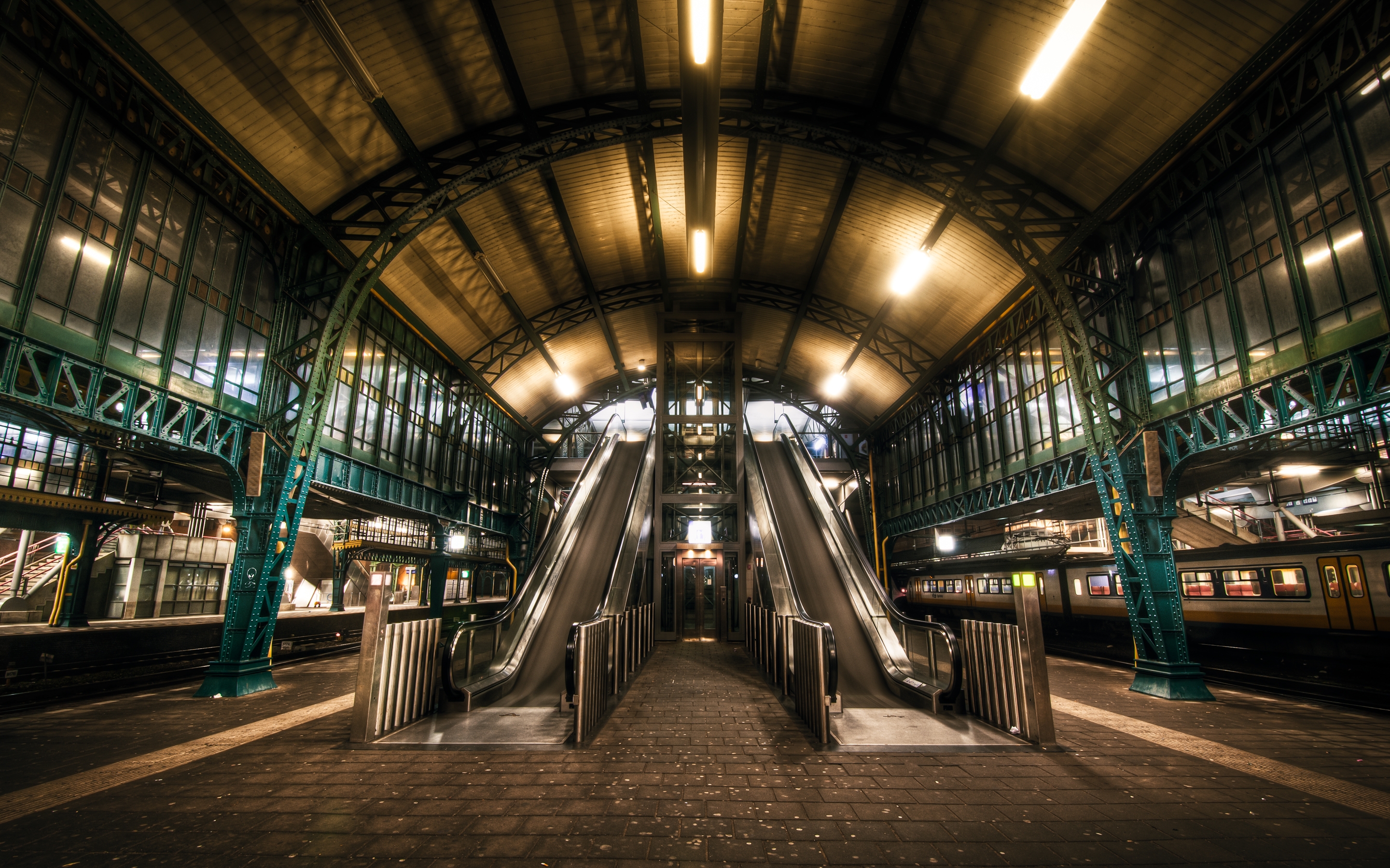 62088 скачать обои эскалатор, города, hdr, подземный, метро, нидерланды - заставки и картинки бесплатно