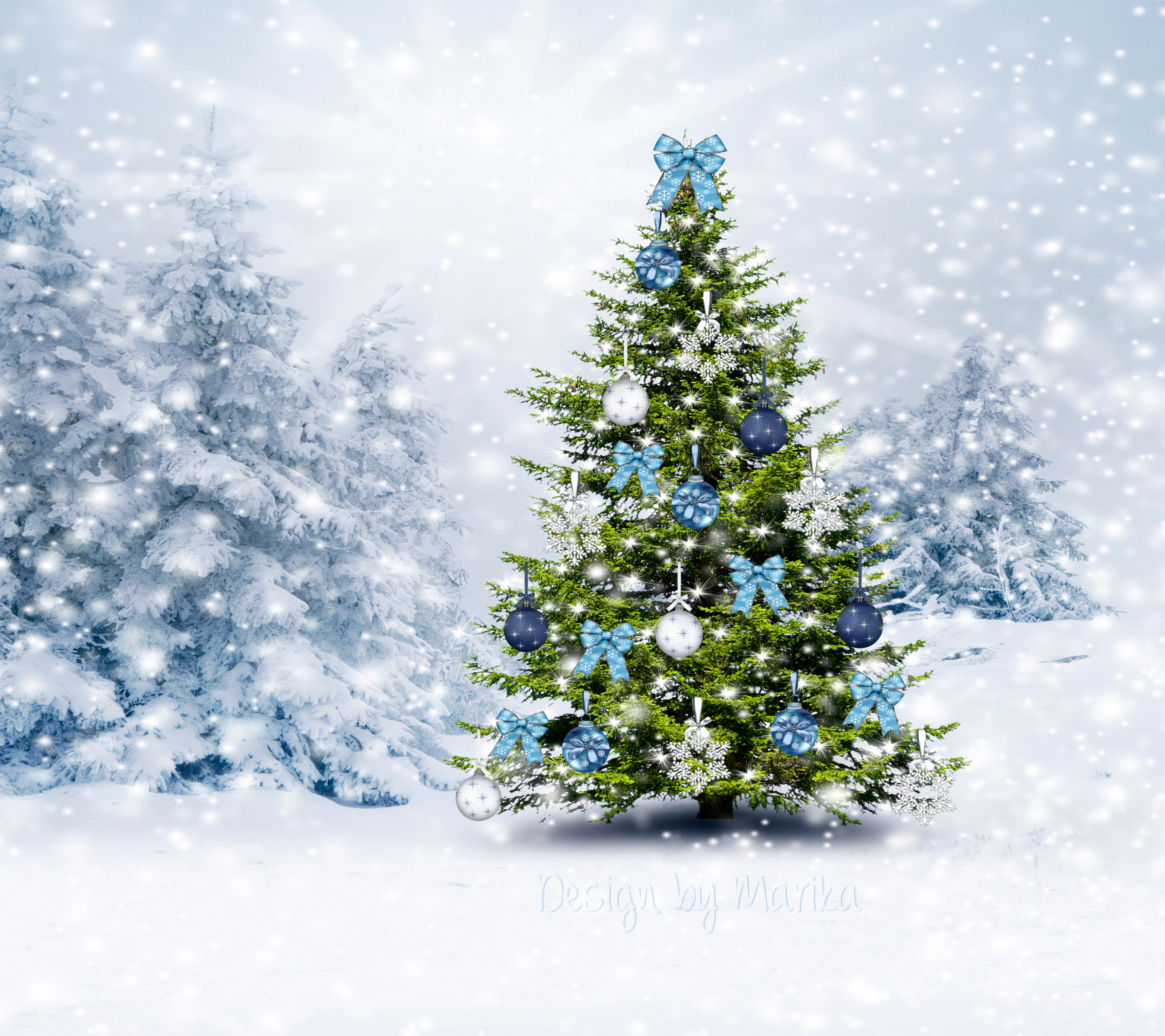 Download mobile wallpaper Christmas, Holiday, Christmas Tree, Christmas Ornaments for free.