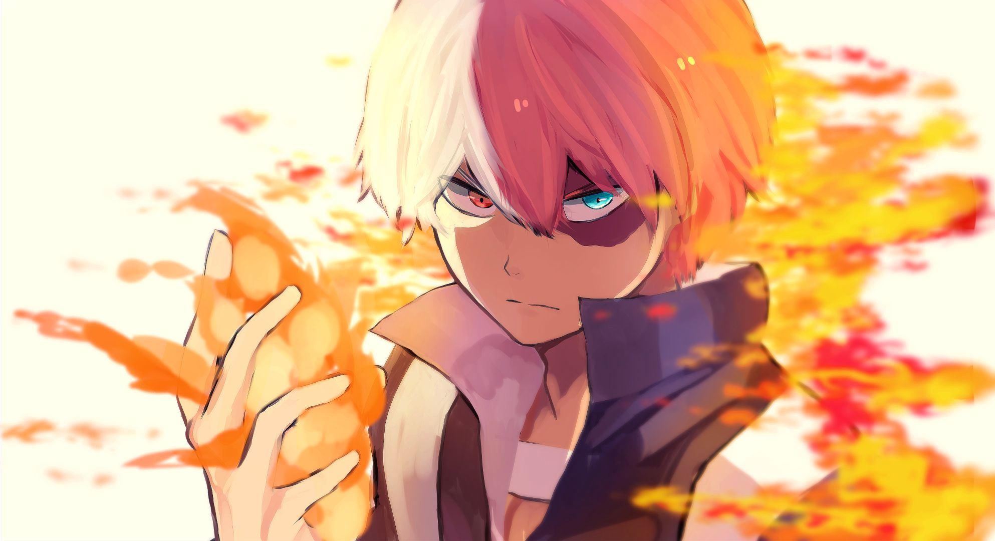 Handy-Wallpaper Animes, Shoto Todoroki, Boku No Hero Academia kostenlos herunterladen.