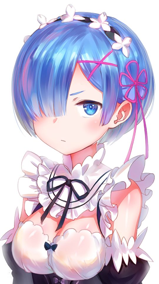 Download mobile wallpaper Anime, Blue Eyes, Maid, Blush, Blue Hair, Re:zero Starting Life In Another World, Rem (Re:zero) for free.