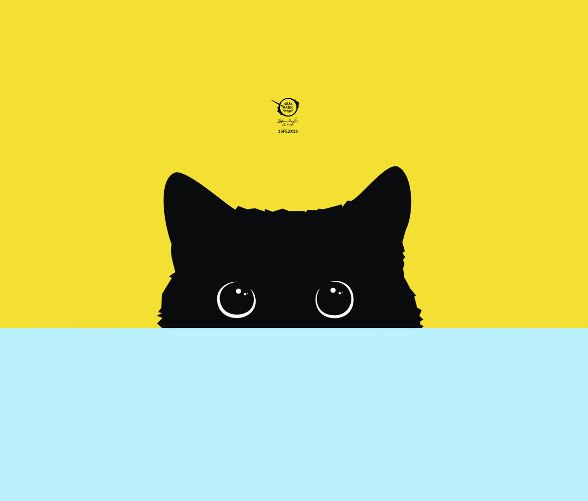Download mobile wallpaper Cats, Vector, Cat, Animal, Colorful, Minimalist for free.