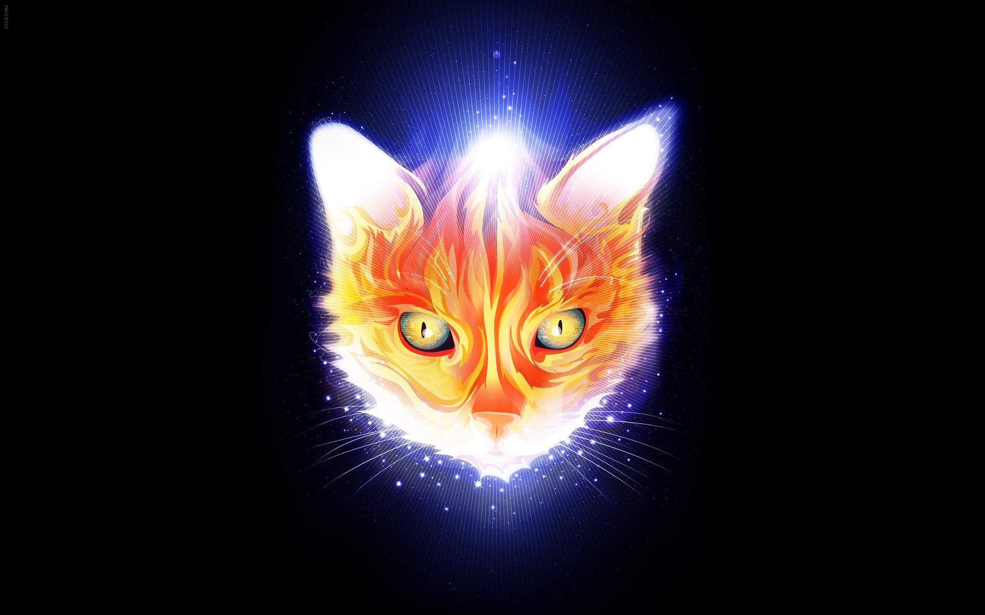 Download mobile wallpaper Cat, Animal, Artistic for free.