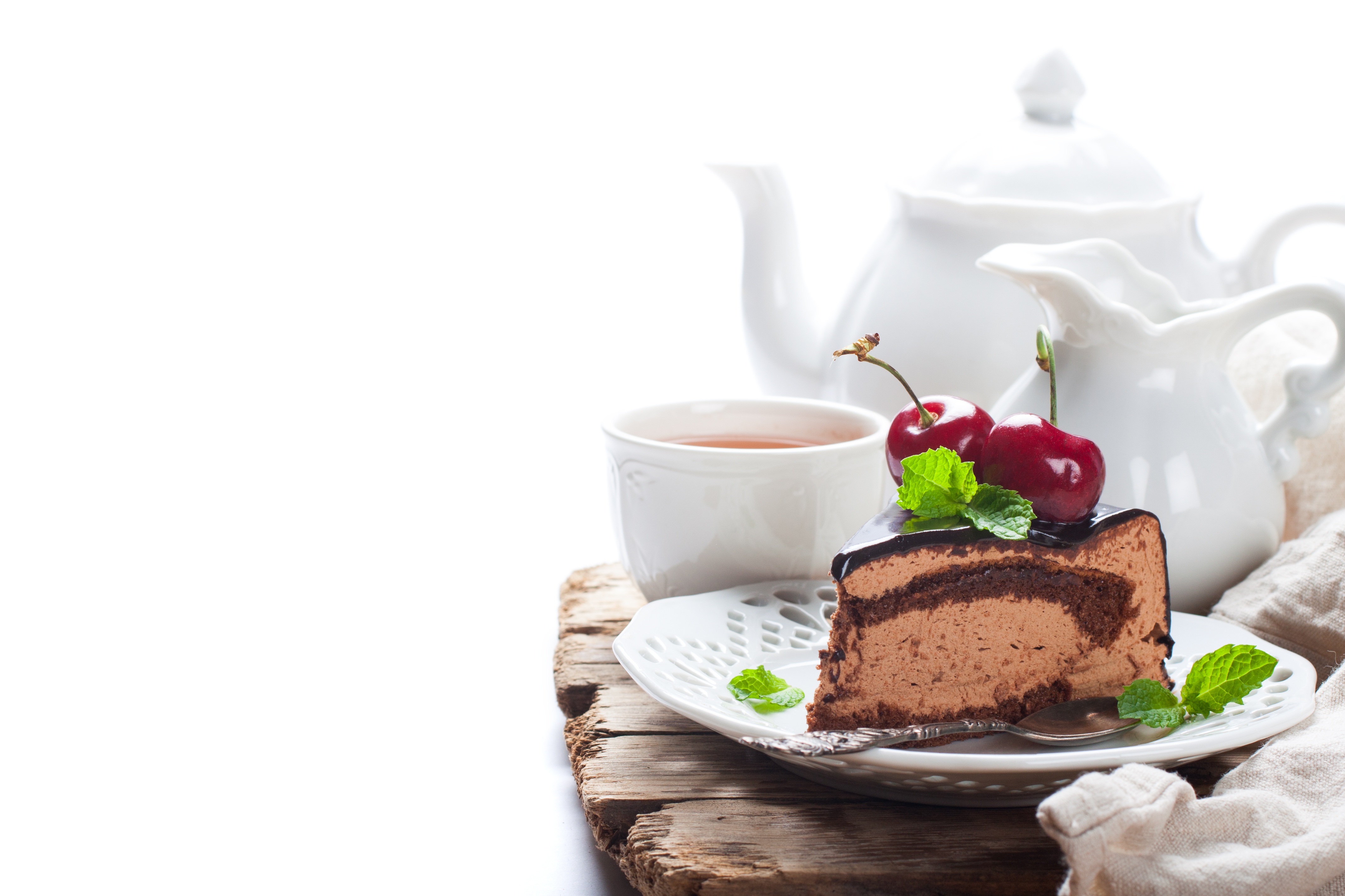 Laden Sie das Kirsche, Dessert, Gebäck, Kuchen, Tee, Nahrungsmittel-Bild kostenlos auf Ihren PC-Desktop herunter