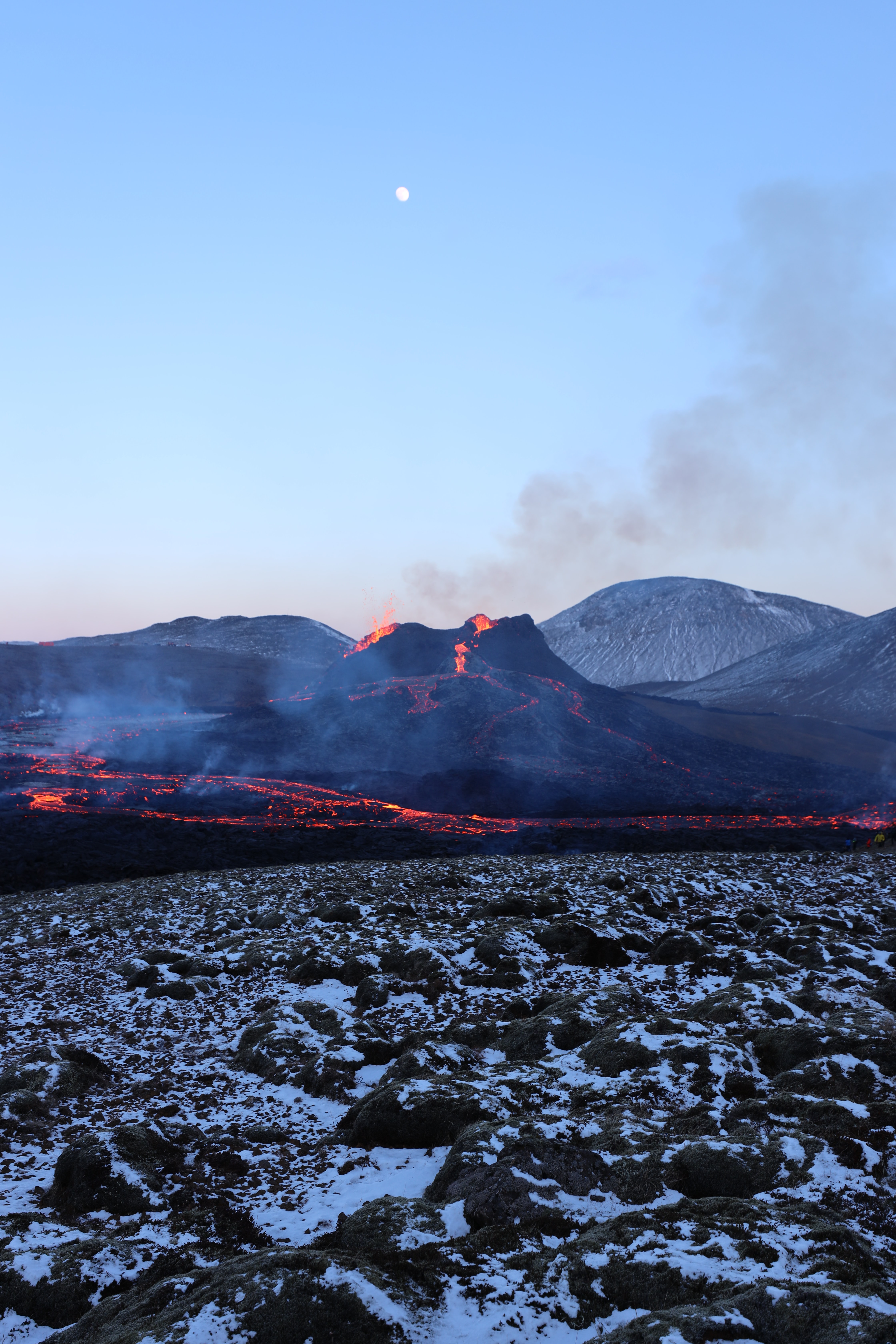 volcano, nature, smoke, lava, eruption HD wallpaper