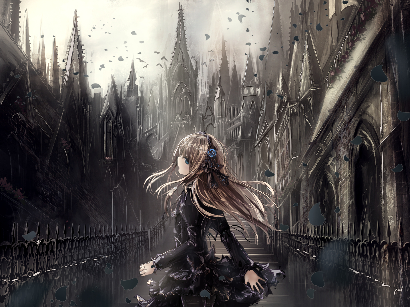 Free download wallpaper Anime, Gothic, Blonde, Original, Long Hair on your PC desktop