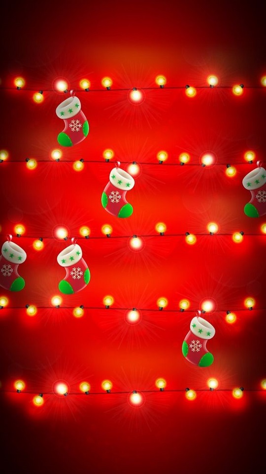 Handy-Wallpaper Feiertage, Weihnachten, Weihnachtsbeleuchtung, Weihnachtssocken kostenlos herunterladen.