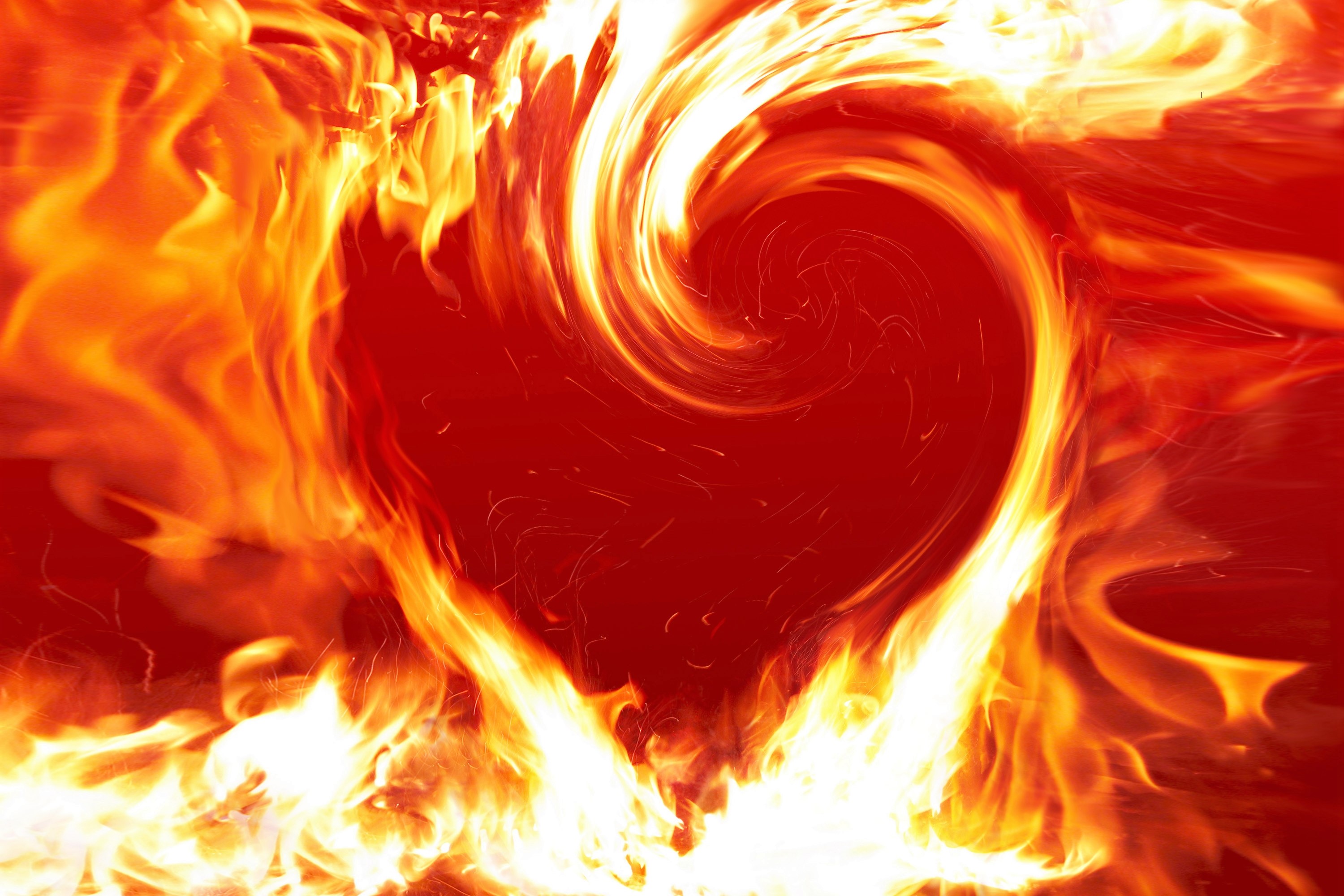 PCデスクトップに火炎, 芸術的, 火, 心臓画像を無料でダウンロード