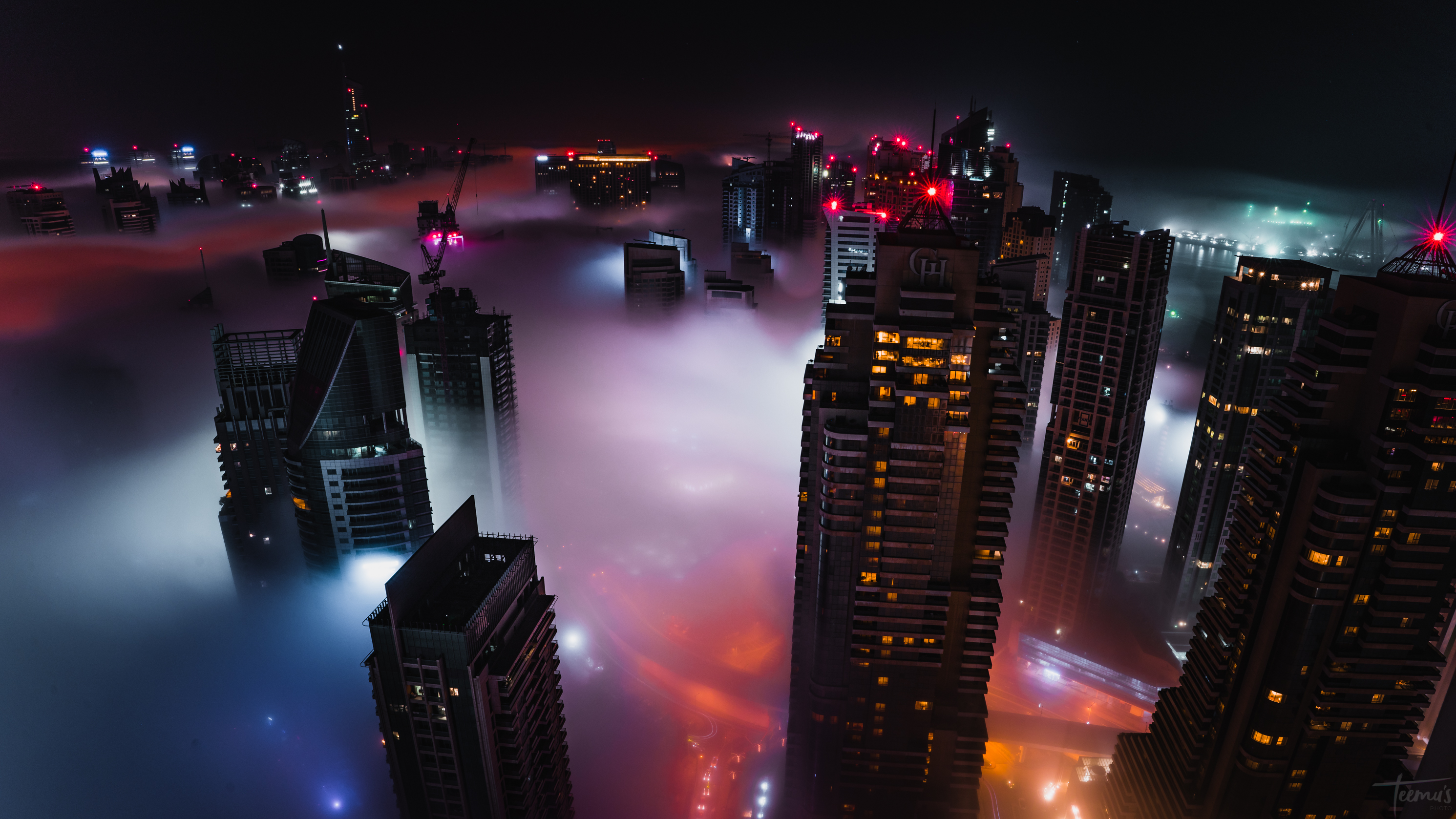 Download mobile wallpaper Cities, Night, Architecture, Skyscraper, Building, Dubai, Man Made for free.
