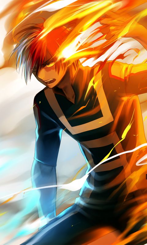 Handy-Wallpaper Animes, Shoto Todoroki, Boku No Hero Academia kostenlos herunterladen.