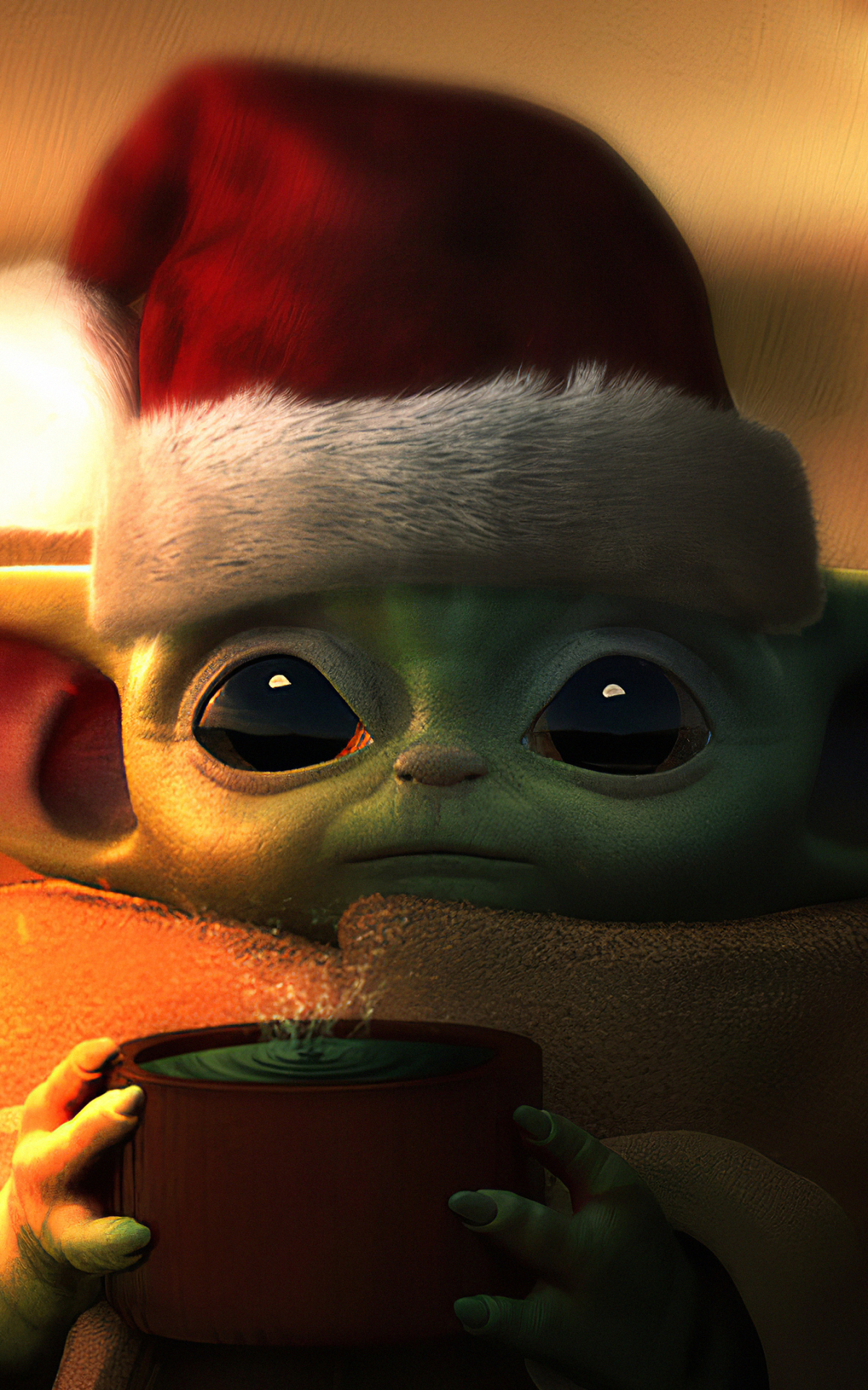 Download mobile wallpaper Star Wars, Tv Show, Santa Hat, The Mandalorian, Baby Yoda for free.