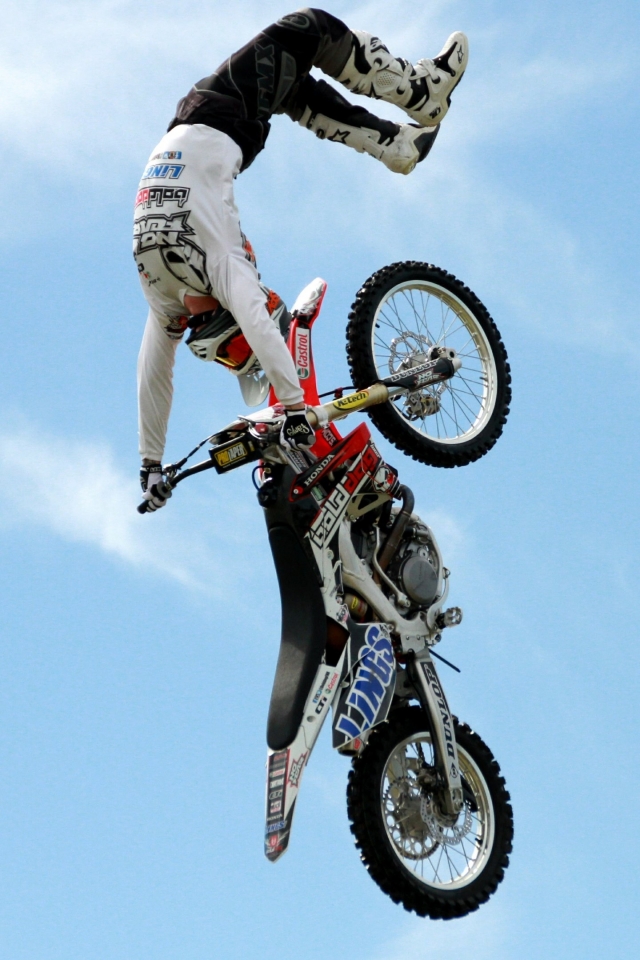 1222760 Hintergrundbild herunterladen sport, moto cross, fahrrad, akrobatik, honda - Bildschirmschoner und Bilder kostenlos