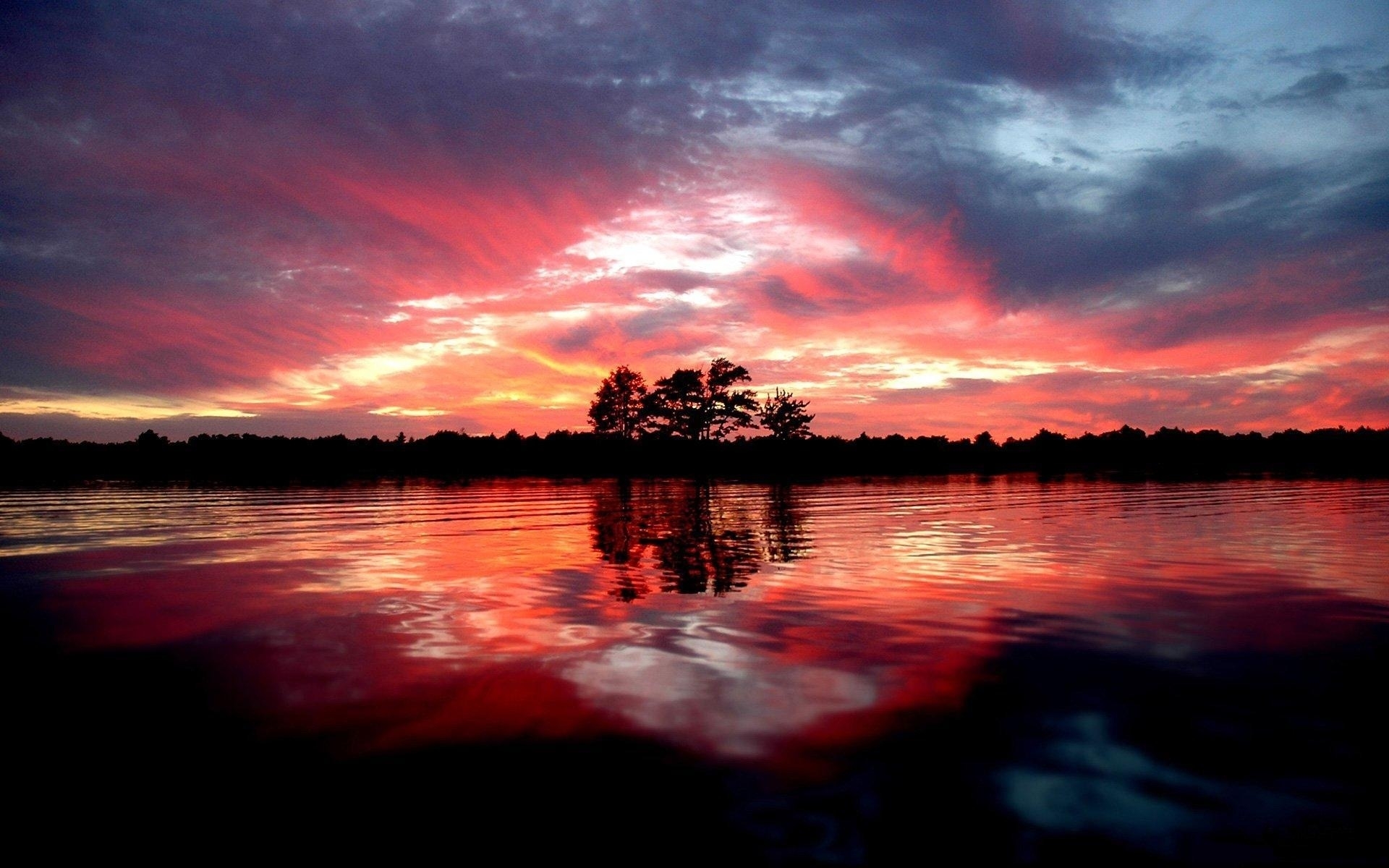 Free download wallpaper Rivers, Landscape, Sunset on your PC desktop