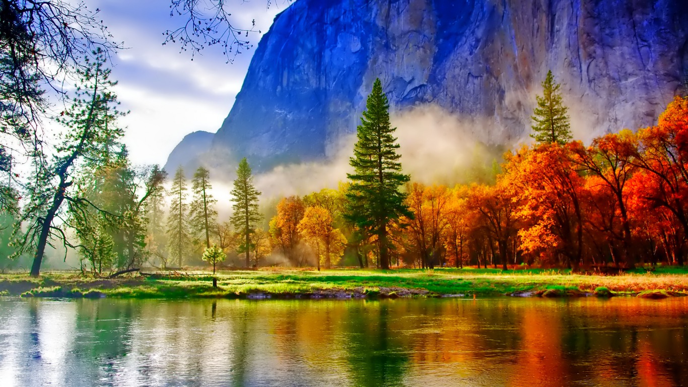 Free download wallpaper Lakes, Lake, Fall, Earth, Photography on your PC desktop