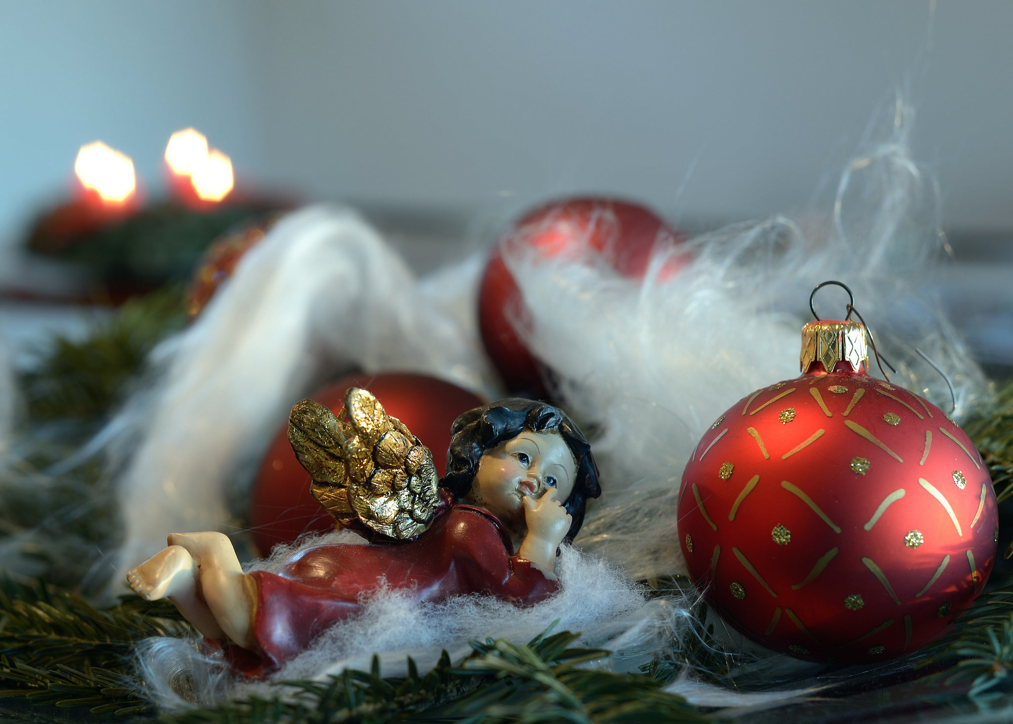 angel, holidays, new year, christmas, christmas tree toy 8K