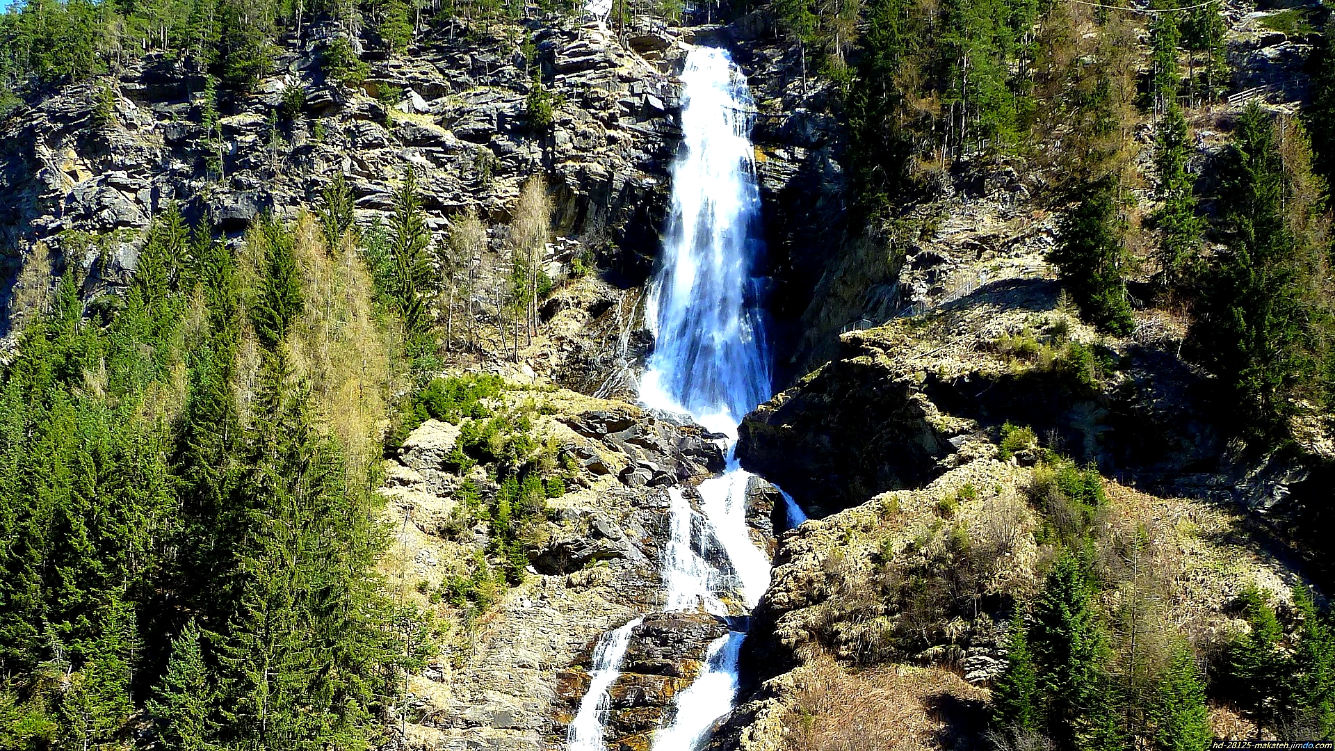 earth, waterfall, mountain, nature, tirol, water, waterfalls High Definition image